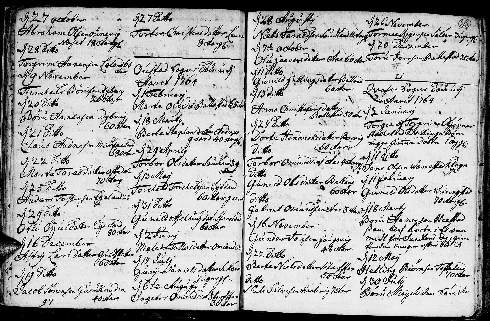 Lyngdal sokneprestkontor, AV/SAK-1111-0029/F/Fa/Fac/L0003: Parish register (official) no. A 3, 1750-1803, p. 23