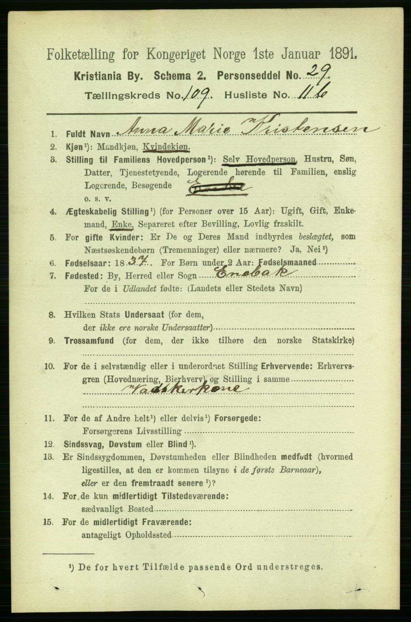 RA, 1891 census for 0301 Kristiania, 1891, p. 56661