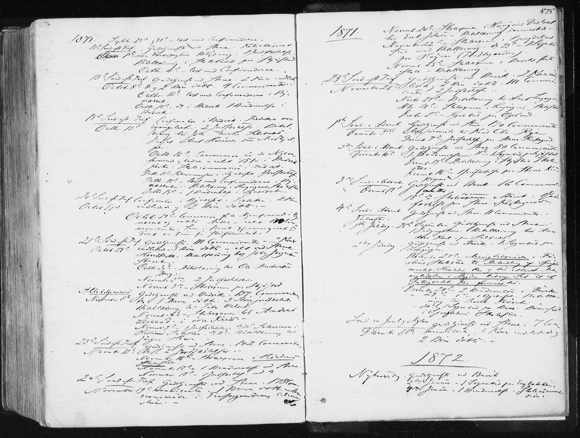 Ministerialprotokoller, klokkerbøker og fødselsregistre - Sør-Trøndelag, SAT/A-1456/612/L0377: Parish register (official) no. 612A09, 1859-1877, p. 575