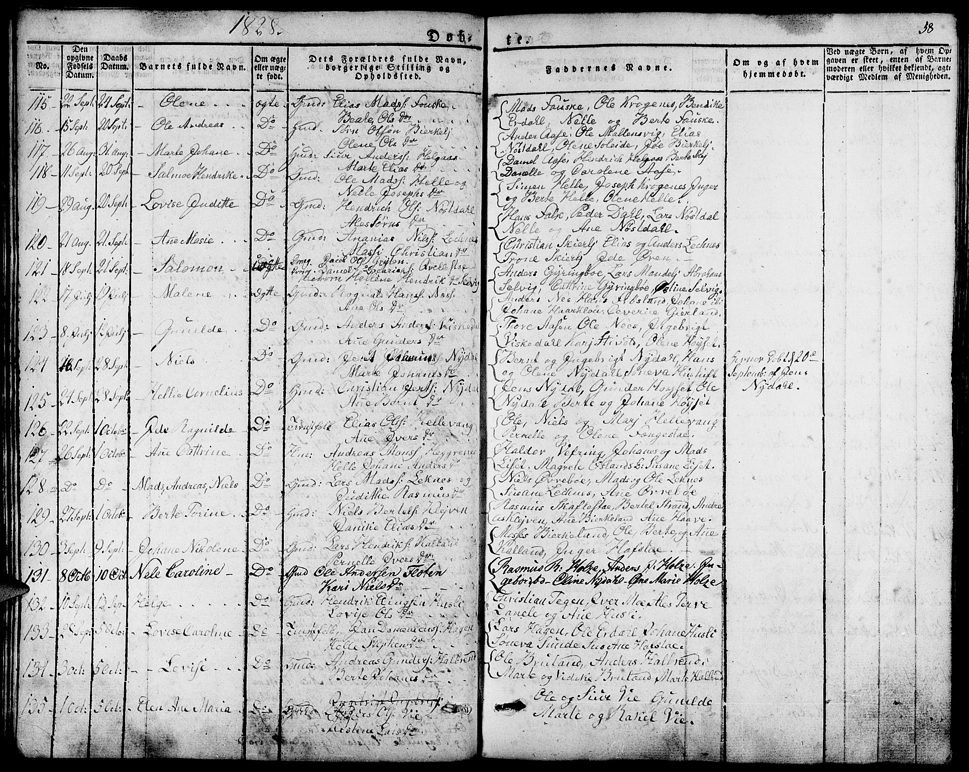 Førde sokneprestembete, AV/SAB-A-79901/H/Haa/Haaa/L0006: Parish register (official) no. A 6, 1821-1842, p. 58