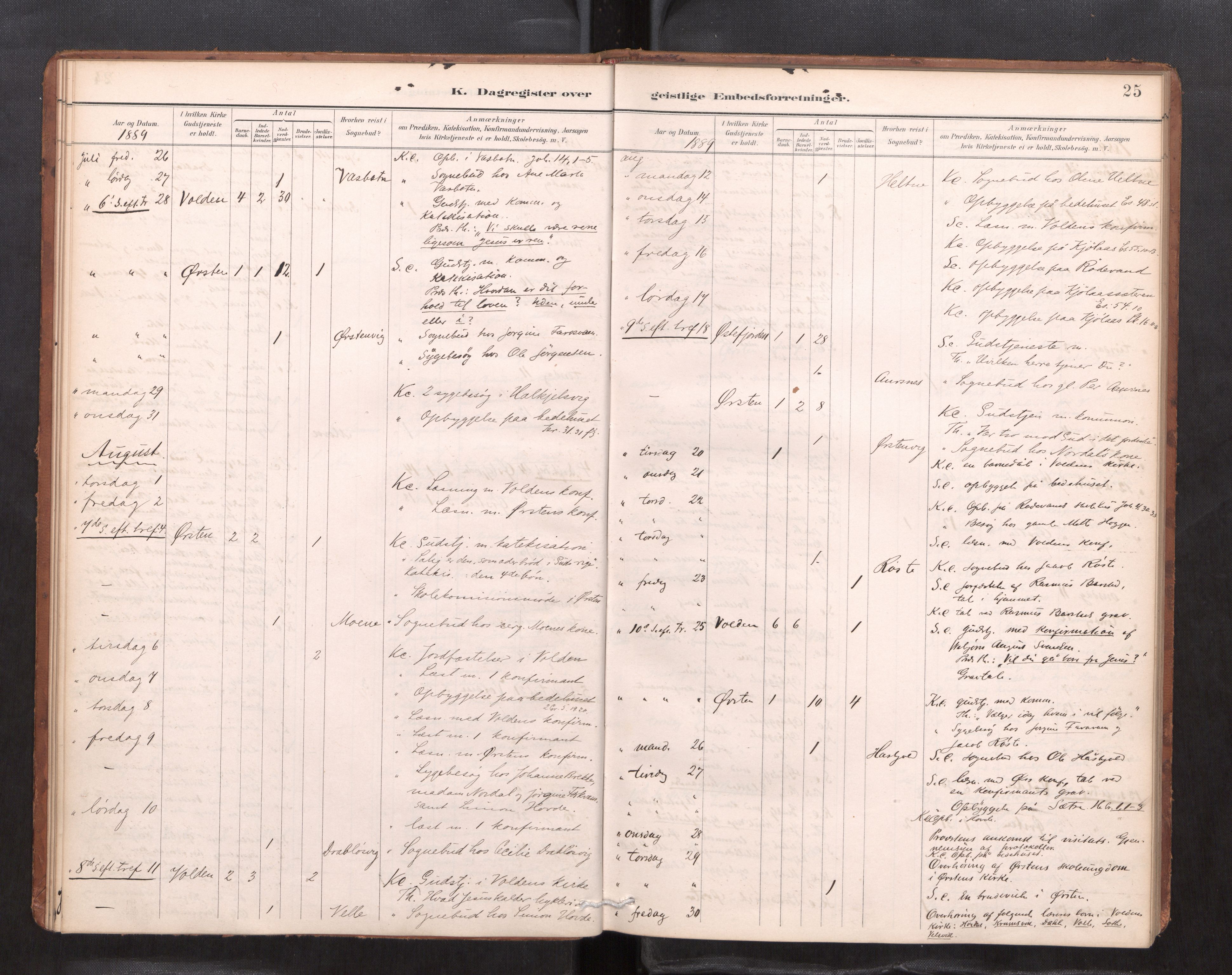 Ministerialprotokoller, klokkerbøker og fødselsregistre - Møre og Romsdal, AV/SAT-A-1454/511/L0145: Diary records no. 511---, 1887-1901, p. 25