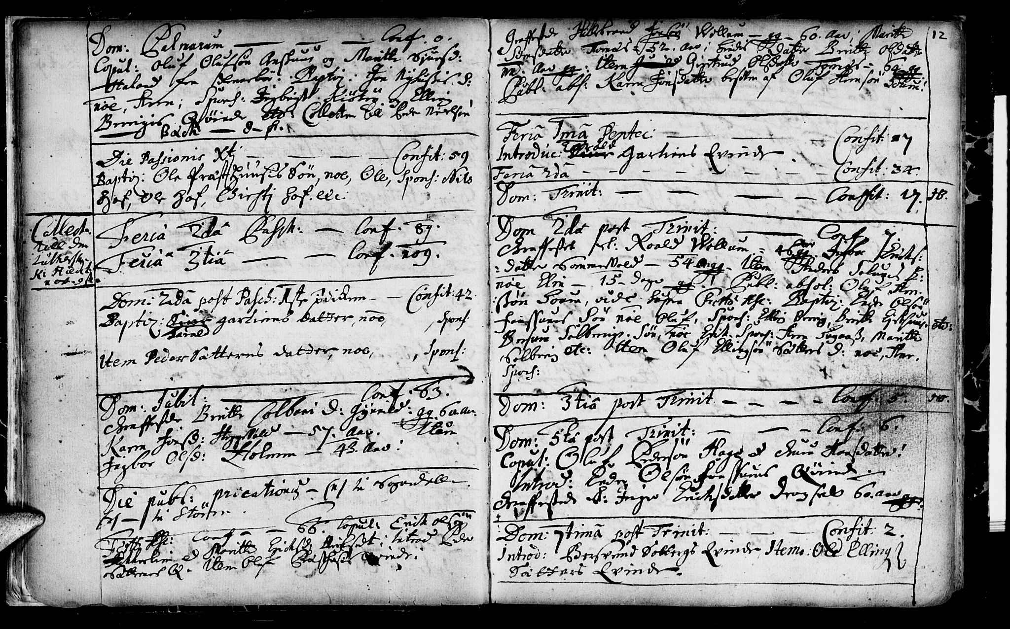 Ministerialprotokoller, klokkerbøker og fødselsregistre - Sør-Trøndelag, SAT/A-1456/689/L1036: Parish register (official) no. 689A01, 1696-1746, p. 12