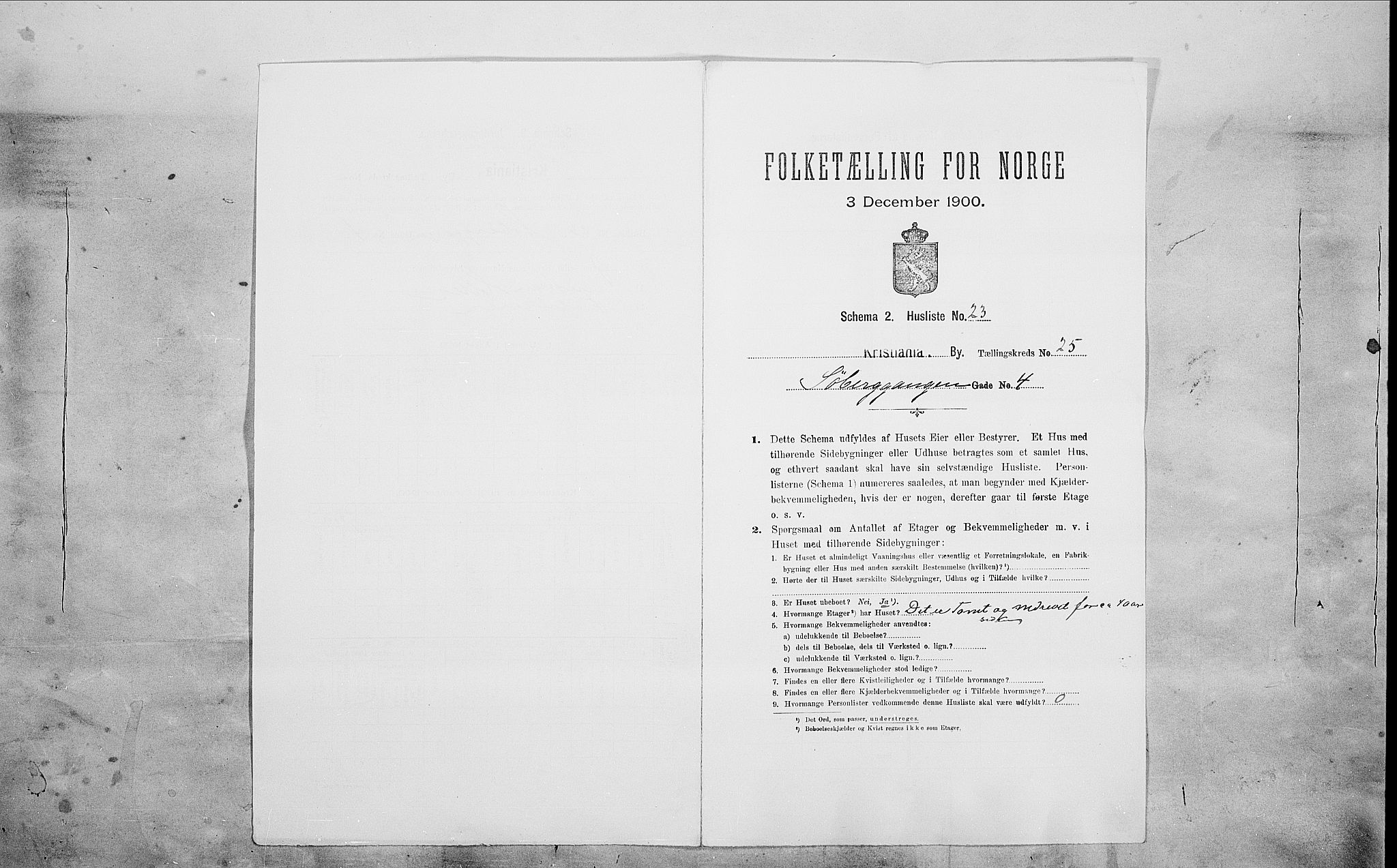 SAO, 1900 census for Kristiania, 1900, p. 95239