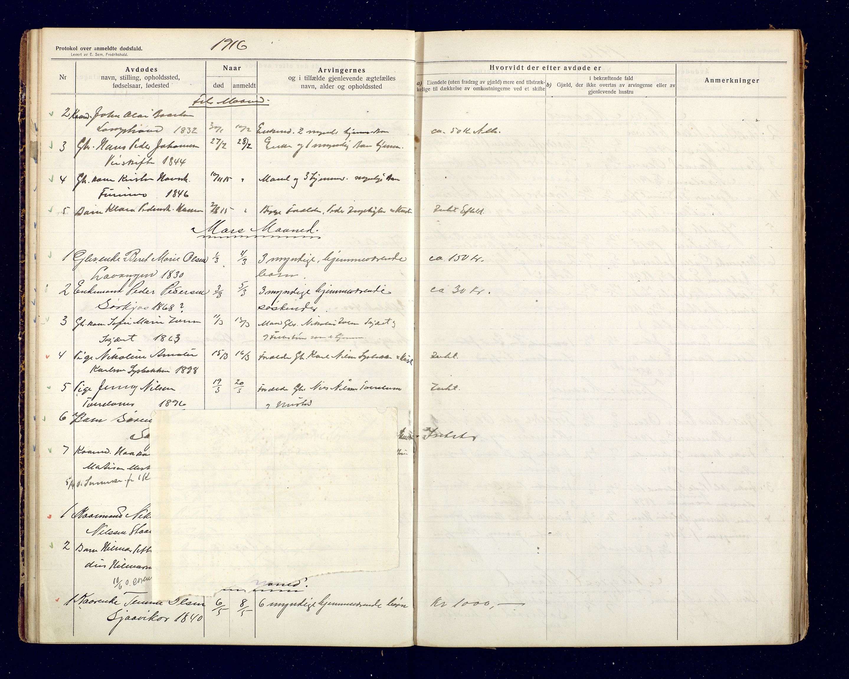 Lensmannen i Balsfjord, SATØ/S-0085/Gh/Ghb/L0112: Dødsfallsprotokoller 1879-1973, 1914-1922