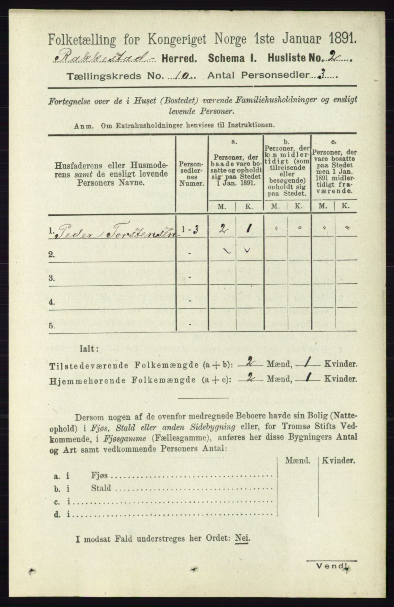 RA, 1891 census for 0128 Rakkestad, 1891, p. 4327