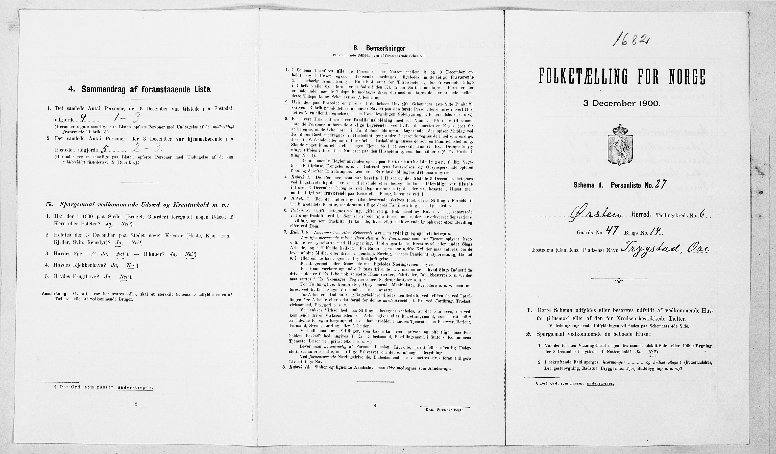 SAT, 1900 census for Ørsta, 1900, p. 685