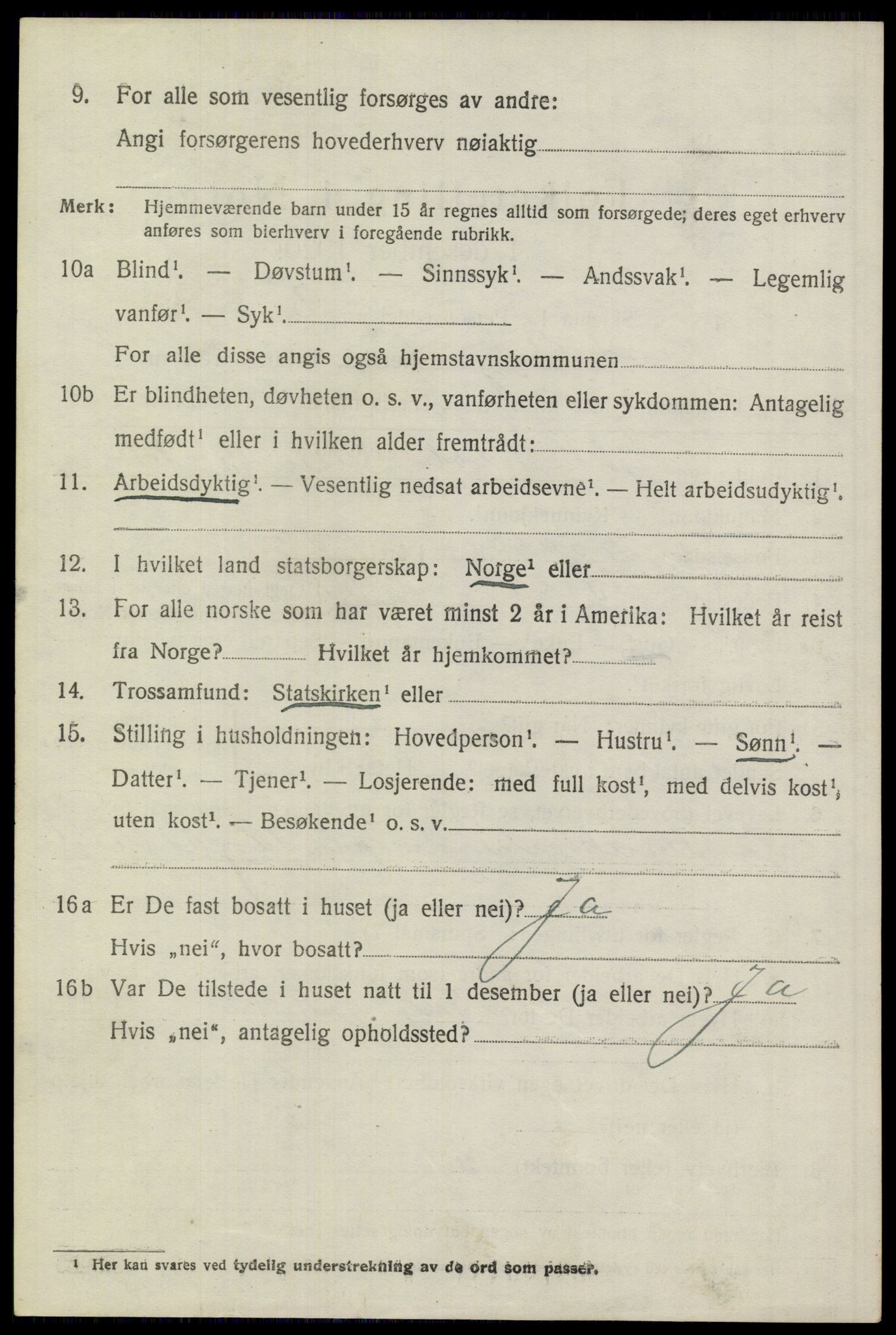 SAST, 1920 census for Gjesdal, 1920, p. 3765