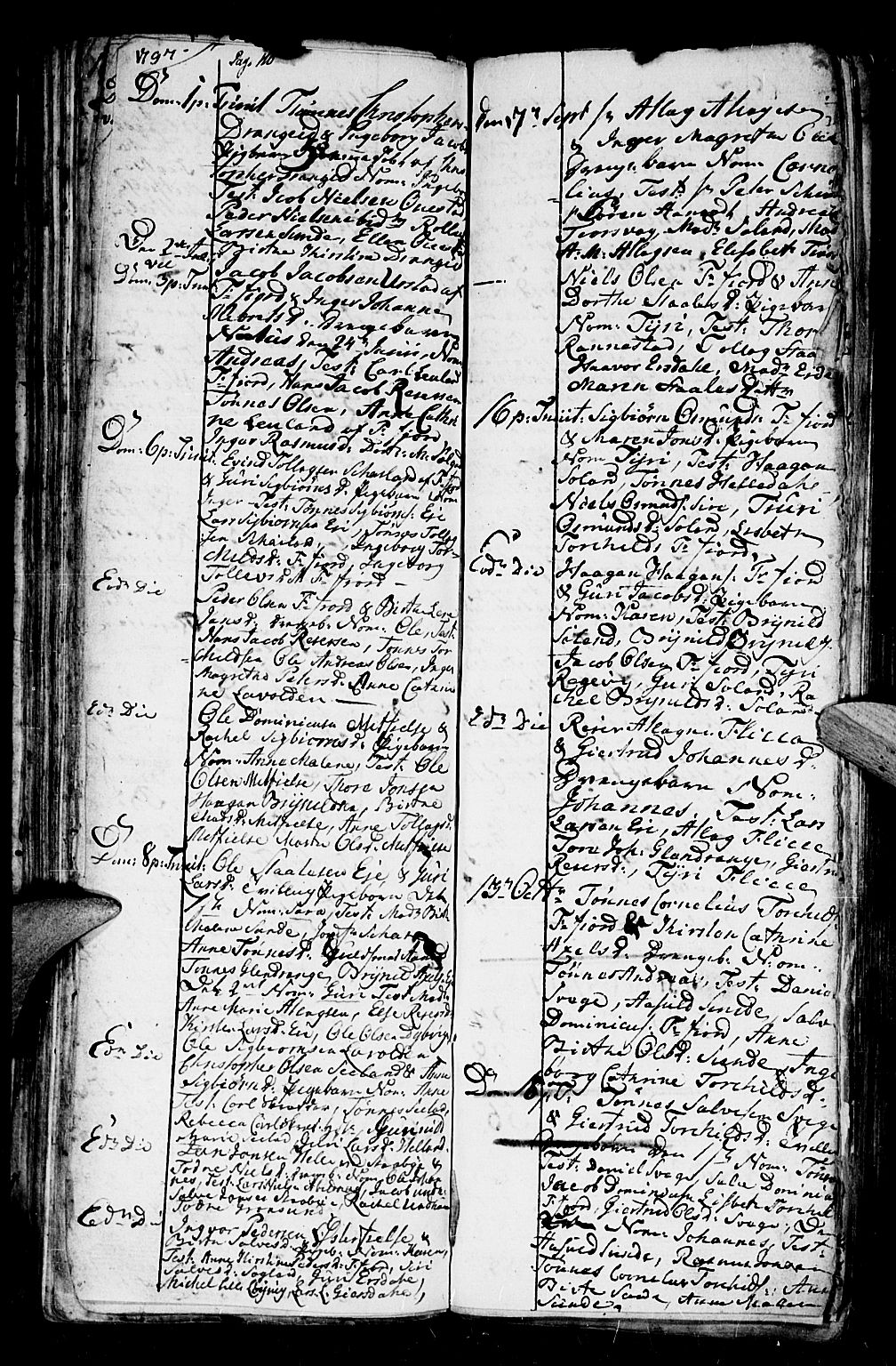 Flekkefjord sokneprestkontor, SAK/1111-0012/F/Fb/Fbc/L0001: Parish register (copy) no. B 1, 1773-1801, p. 110-111