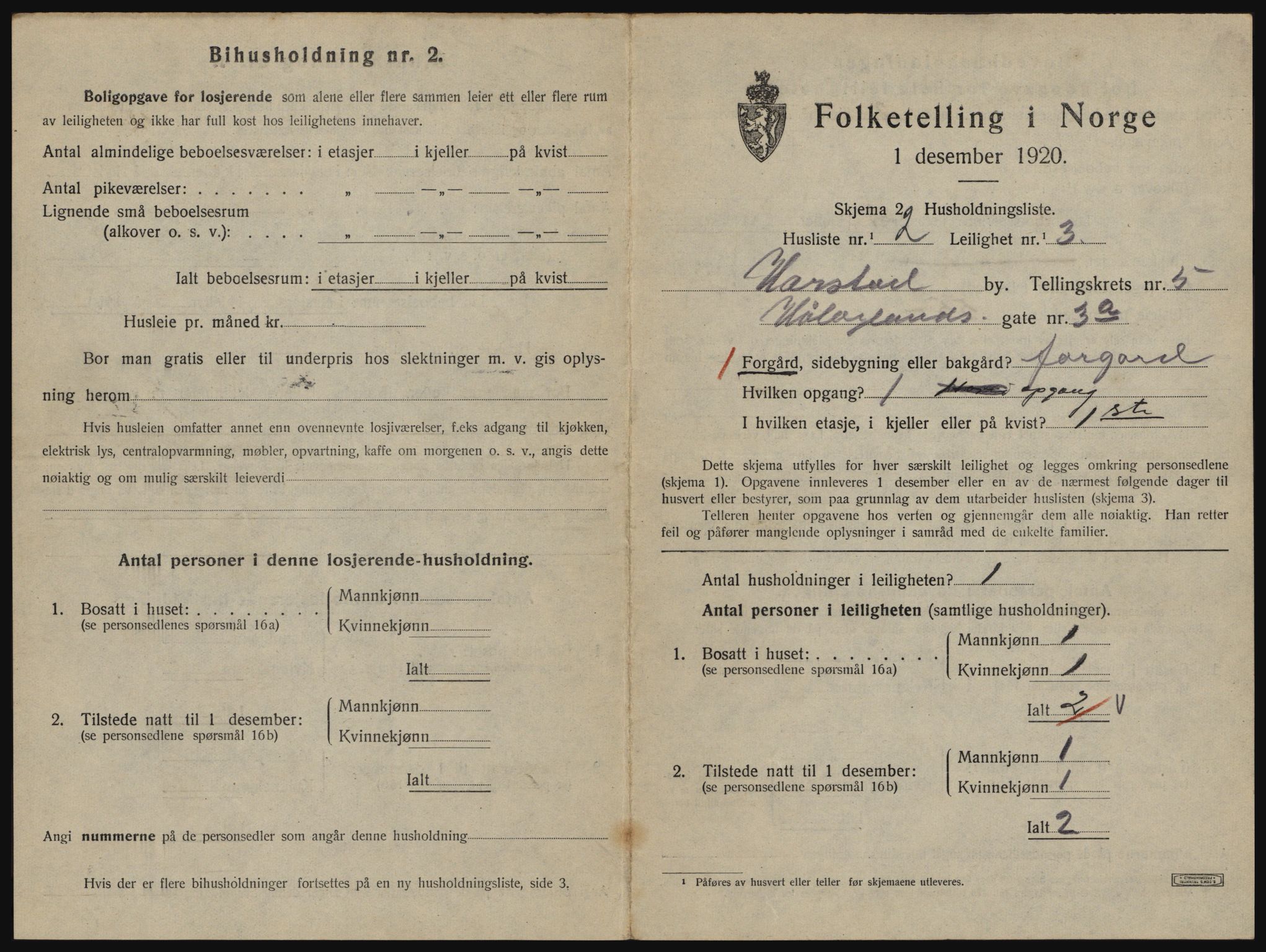 SATØ, 1920 census for Harstad, 1920, p. 1633