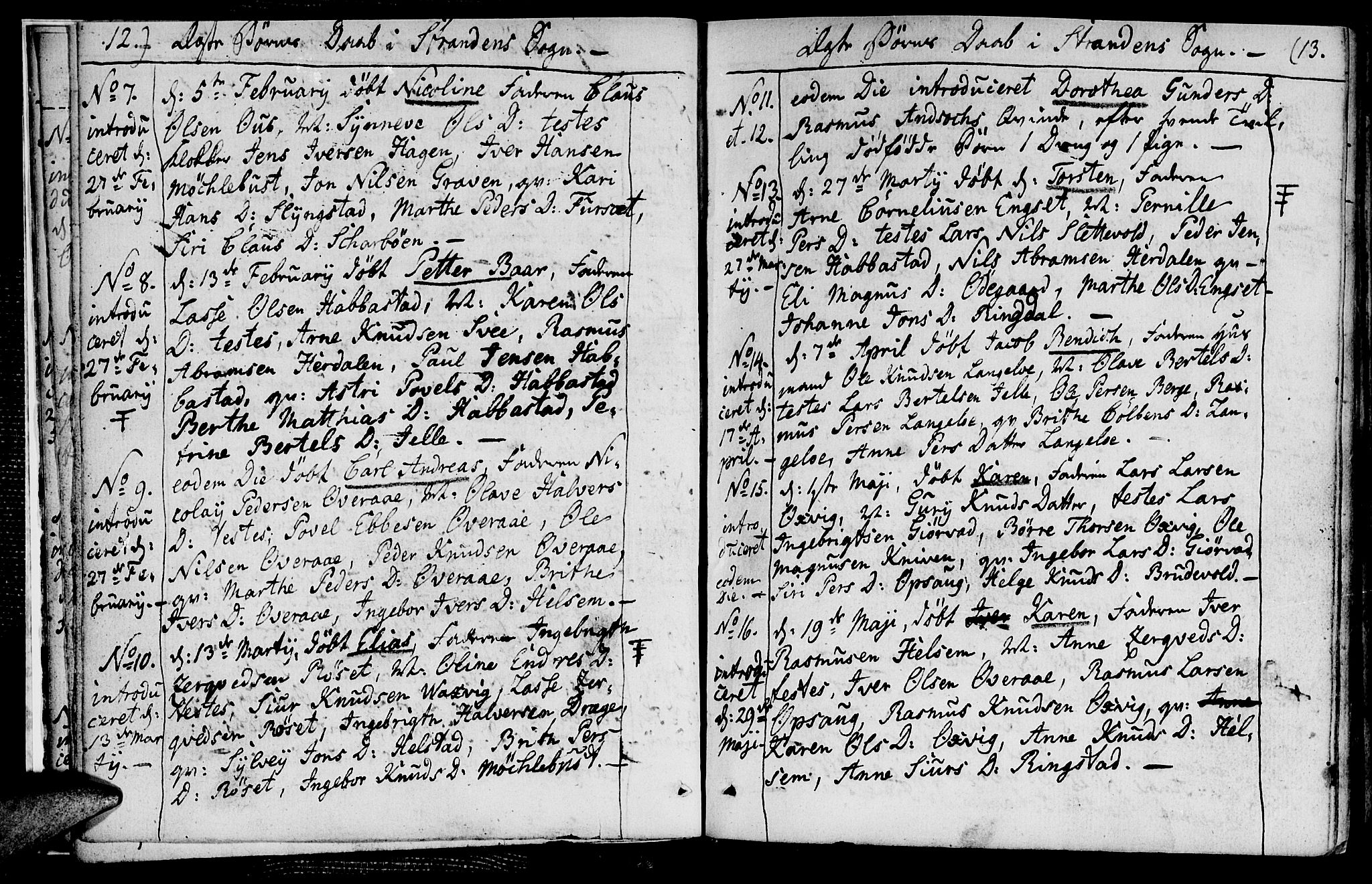 Ministerialprotokoller, klokkerbøker og fødselsregistre - Møre og Romsdal, AV/SAT-A-1454/520/L0272: Parish register (official) no. 520A02, 1802-1827, p. 12-13