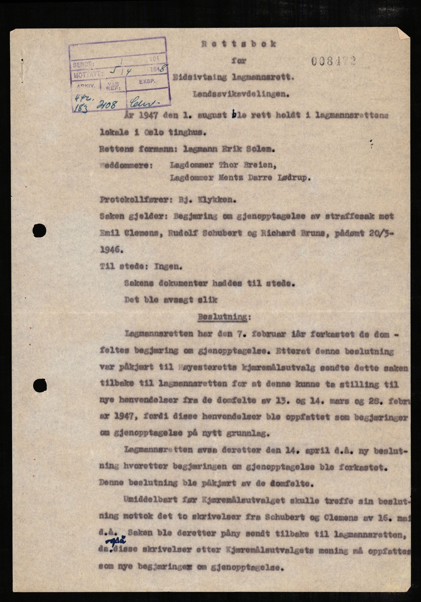 Forsvaret, Forsvarets overkommando II, AV/RA-RAFA-3915/D/Db/L0004: CI Questionaires. Tyske okkupasjonsstyrker i Norge. Tyskere., 1945-1946, p. 385