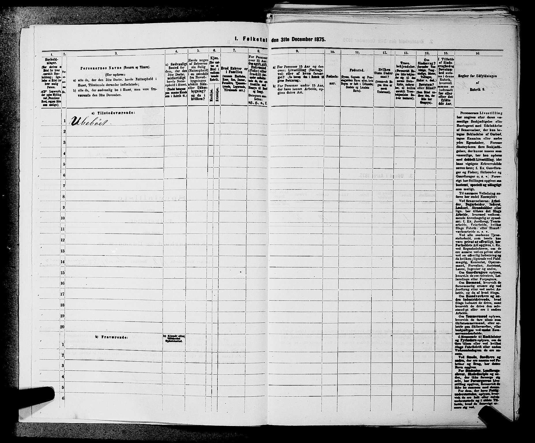 SAKO, 1875 census for 0626P Lier, 1875, p. 1093