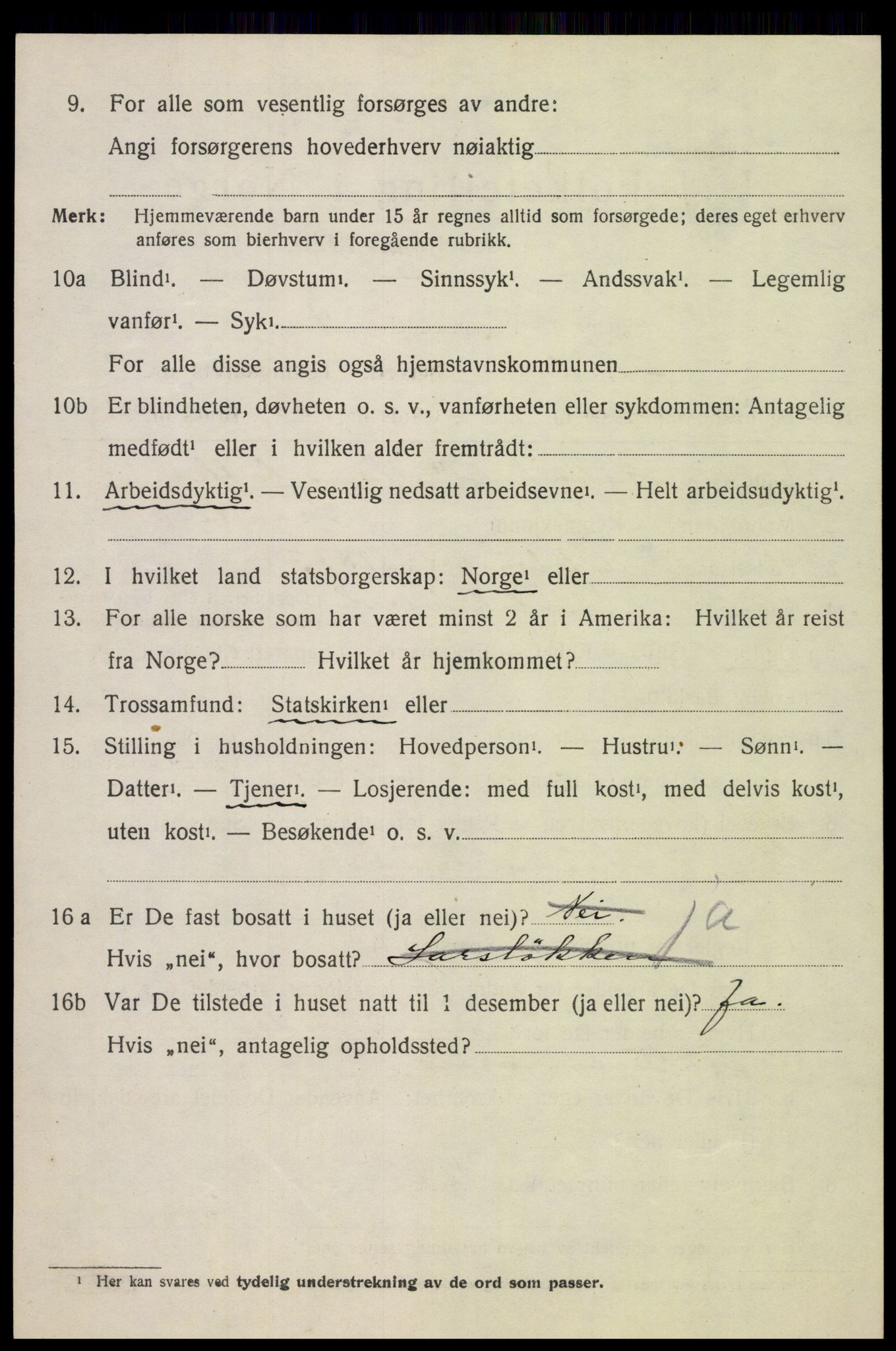 SAH, 1920 census for Heidal, 1920, p. 931