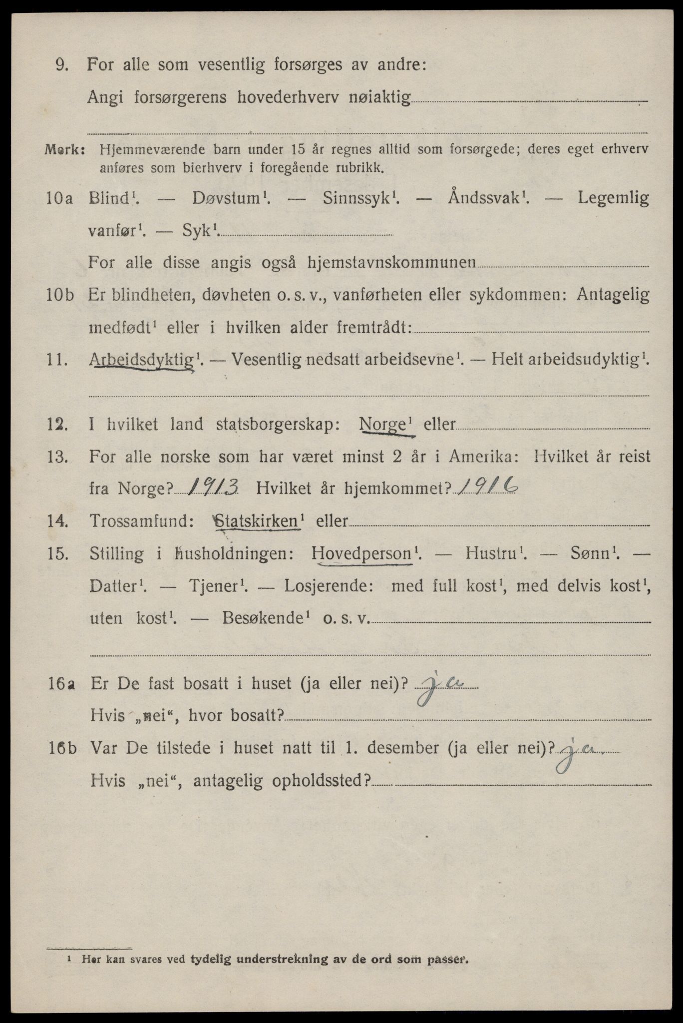 SAST, 1920 census for Torvastad, 1920, p. 4983