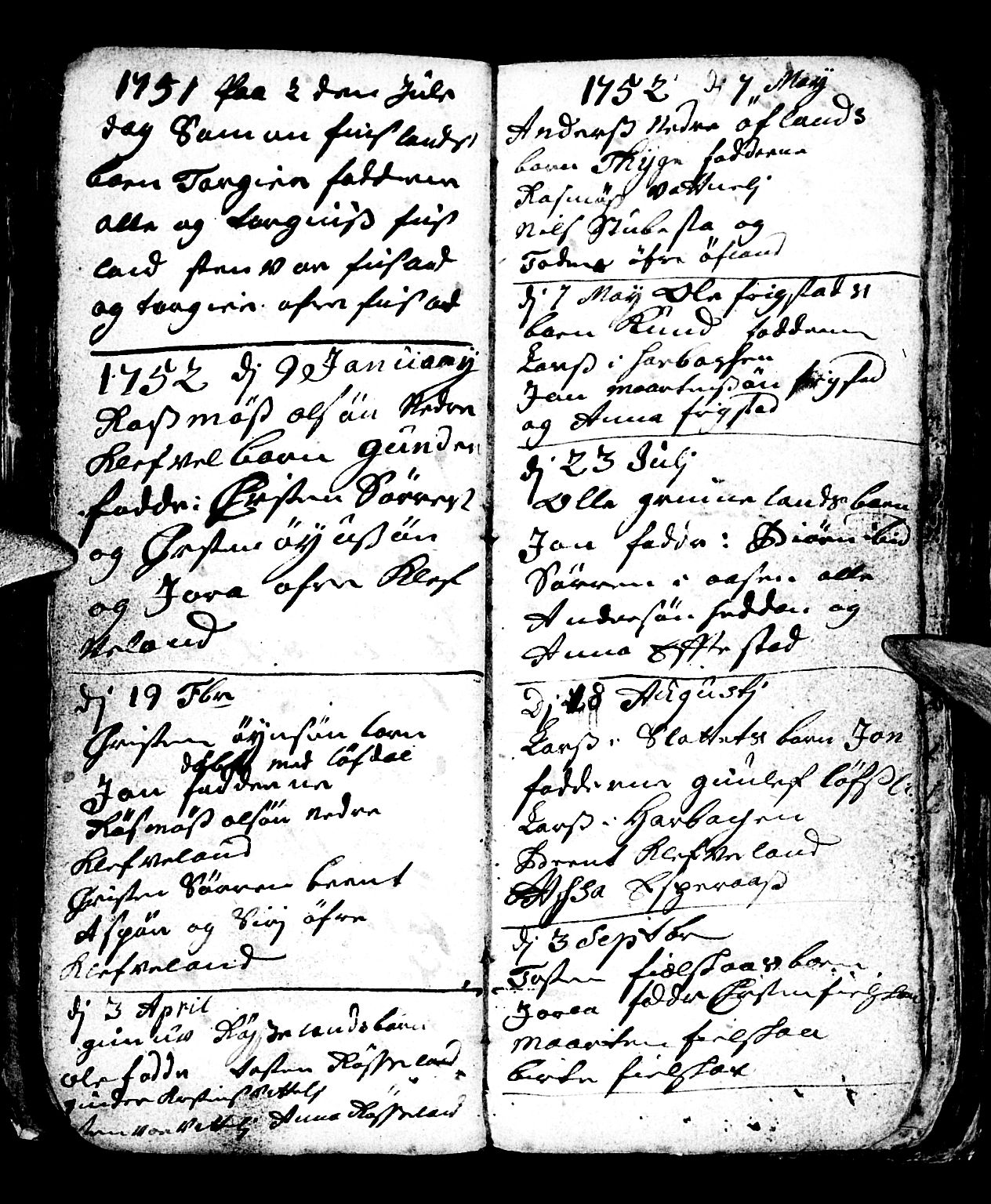 Bjelland sokneprestkontor, SAK/1111-0005/F/Fb/Fbb/L0001: Parish register (copy) no. B 1, 1732-1782, p. 37