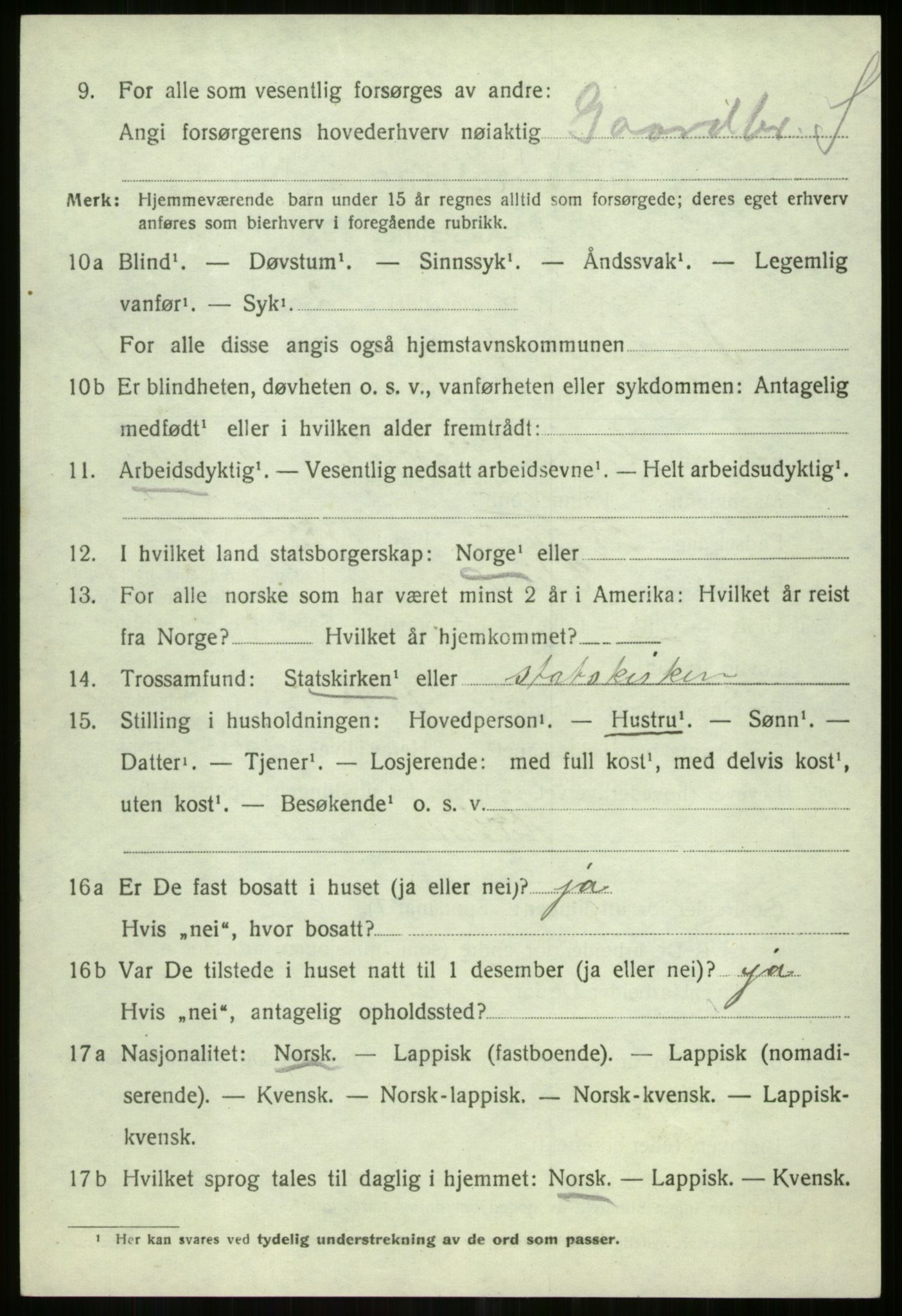 SATØ, 1920 census for Tromsøysund, 1920, p. 12711