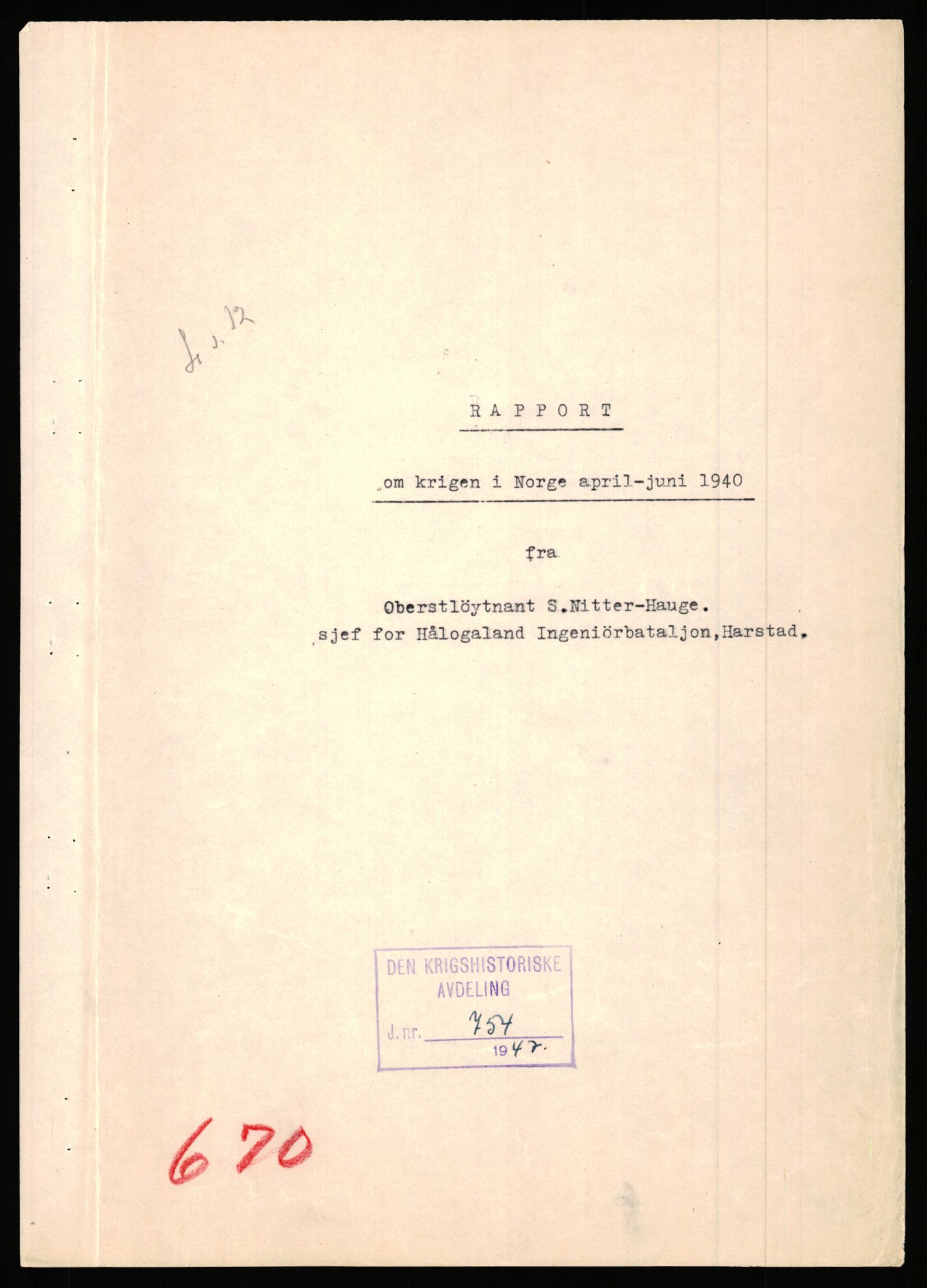 Forsvaret, Forsvarets krigshistoriske avdeling, AV/RA-RAFA-2017/Y/Yb/L0155: II-C-11-670  -  6. Divisjon: Hålogaland ingeniørbataljon, 1940, p. 129