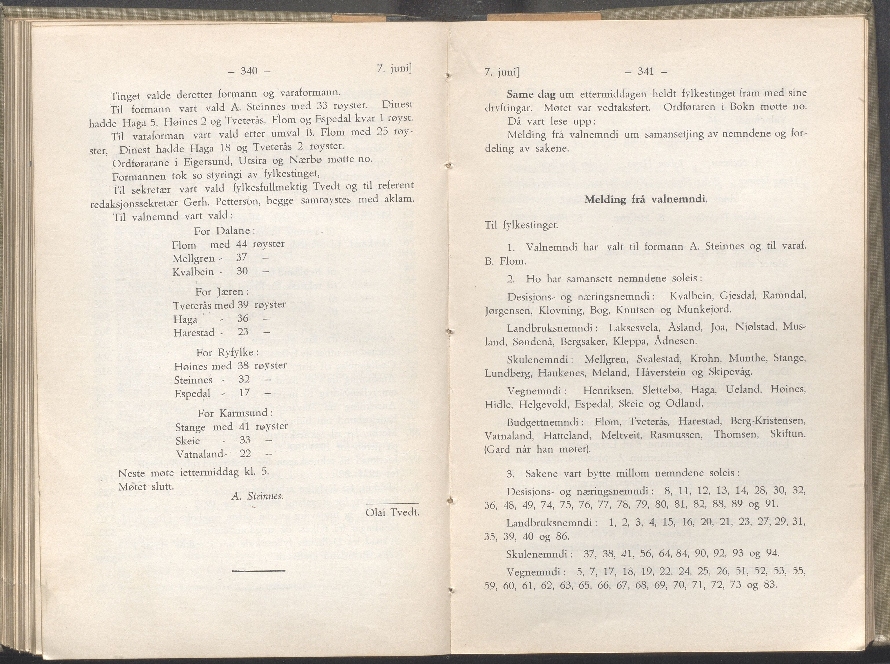 Rogaland fylkeskommune - Fylkesrådmannen , IKAR/A-900/A/Aa/Aaa/L0052: Møtebok , 1933, p. 340-341