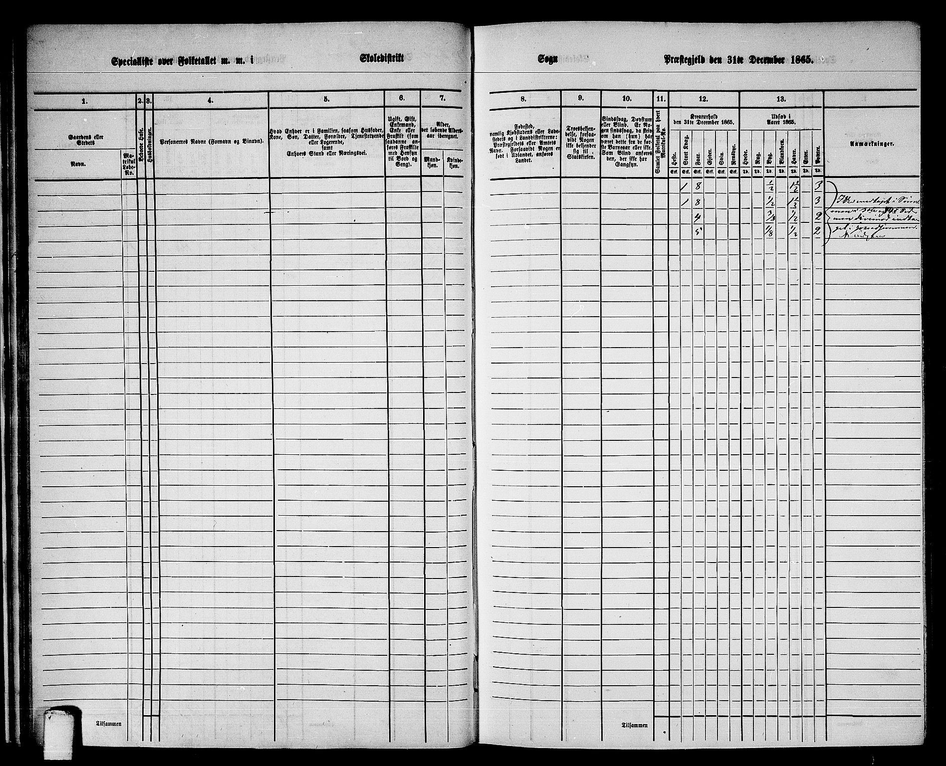 RA, 1865 census for Sparbu, 1865, p. 30