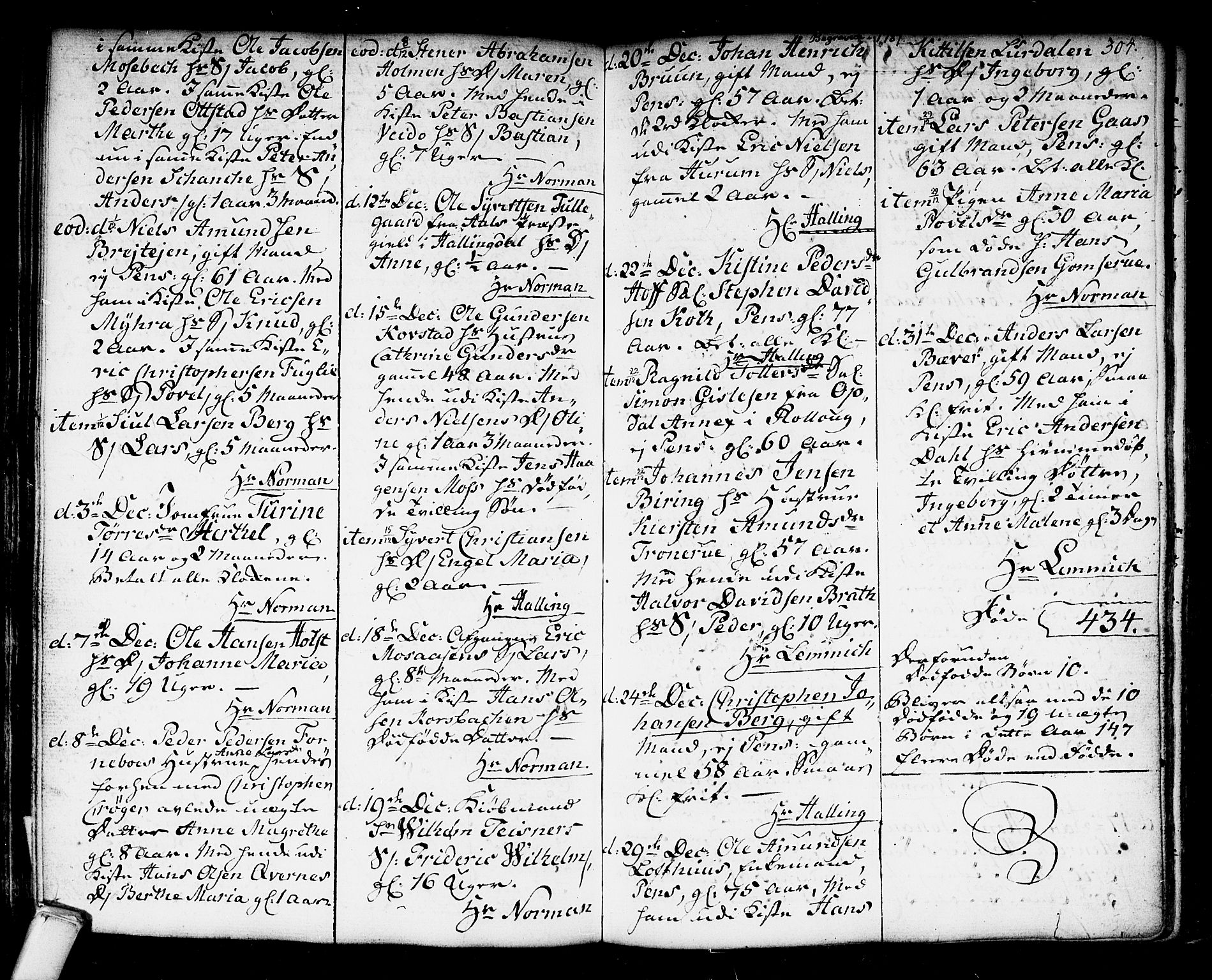 Kongsberg kirkebøker, SAKO/A-22/F/Fa/L0006: Parish register (official) no. I 6, 1783-1797, p. 304