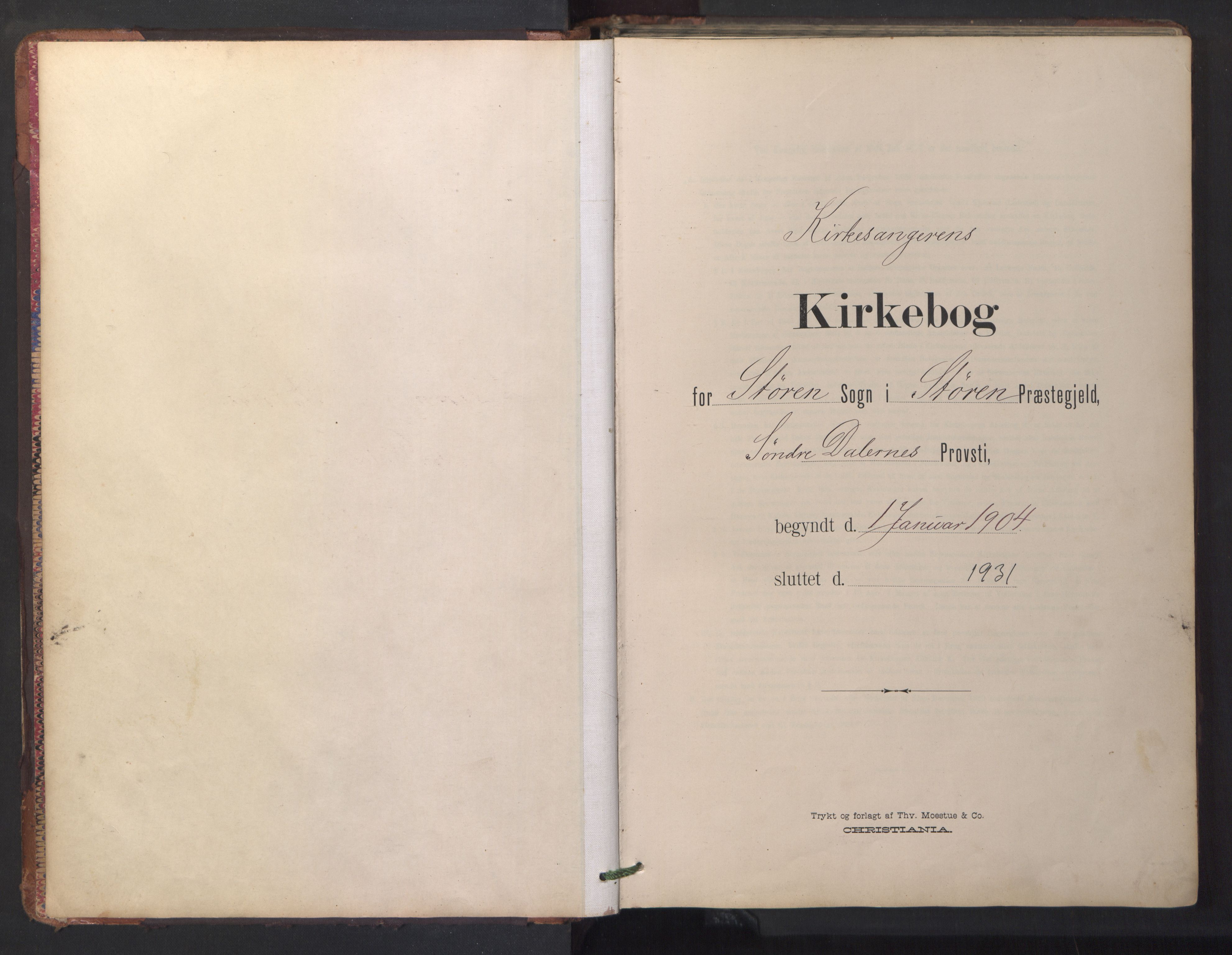 Ministerialprotokoller, klokkerbøker og fødselsregistre - Sør-Trøndelag, SAT/A-1456/687/L1019: Parish register (copy) no. 687C03, 1904-1931