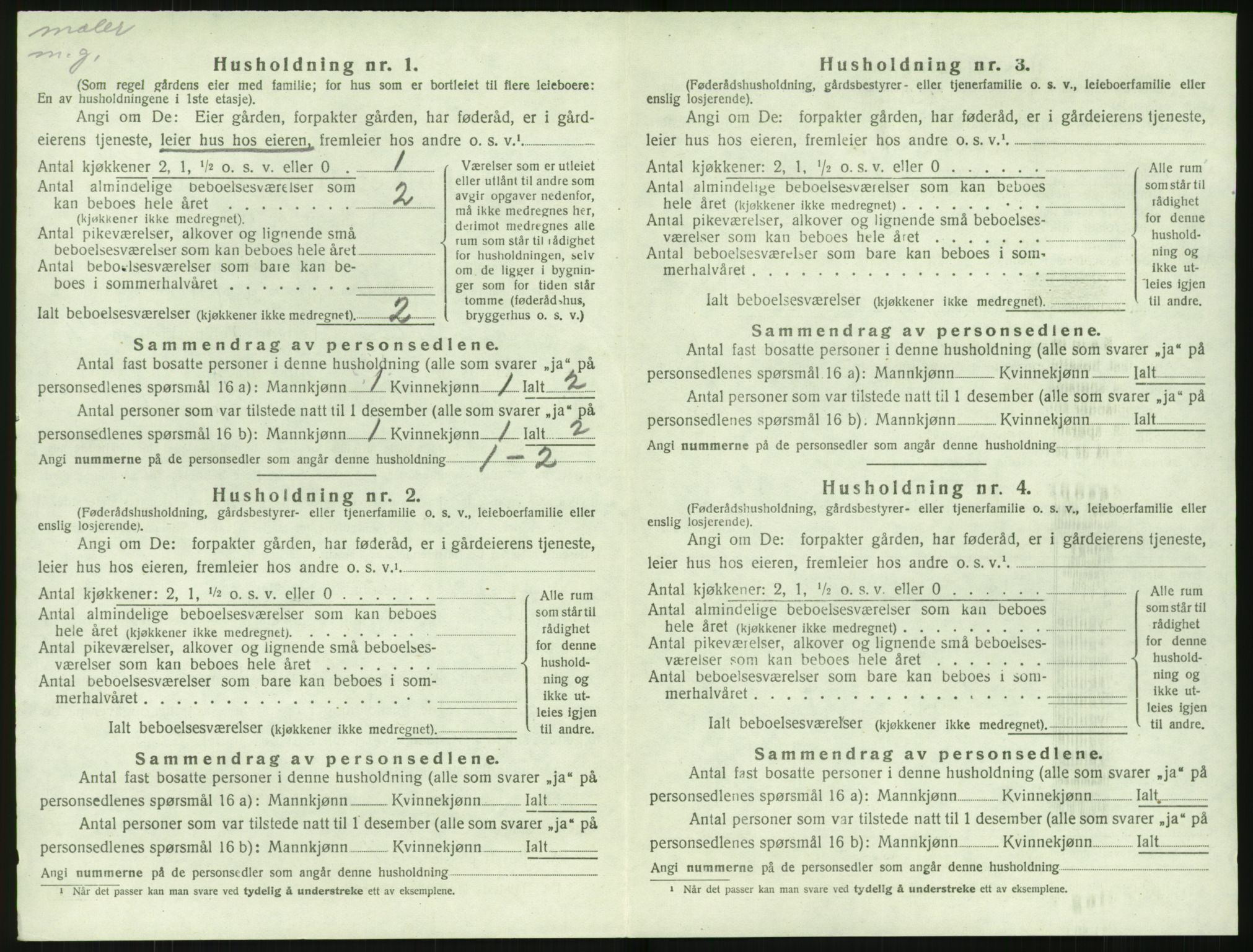 SAK, 1920 census for Stokken, 1920, p. 383