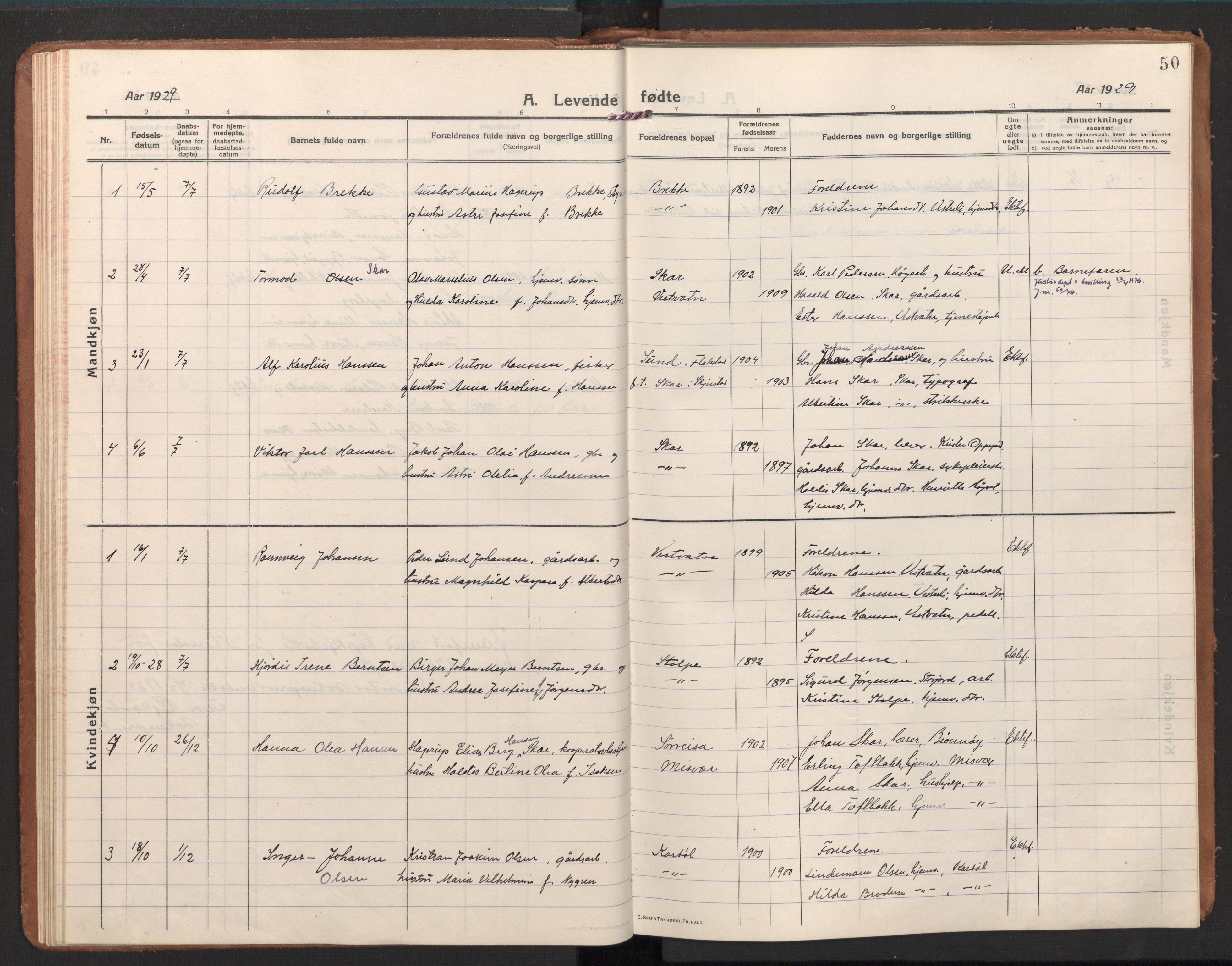 Ministerialprotokoller, klokkerbøker og fødselsregistre - Nordland, AV/SAT-A-1459/848/L0688: Parish register (official) no. 848A01, 1913-1935, p. 50