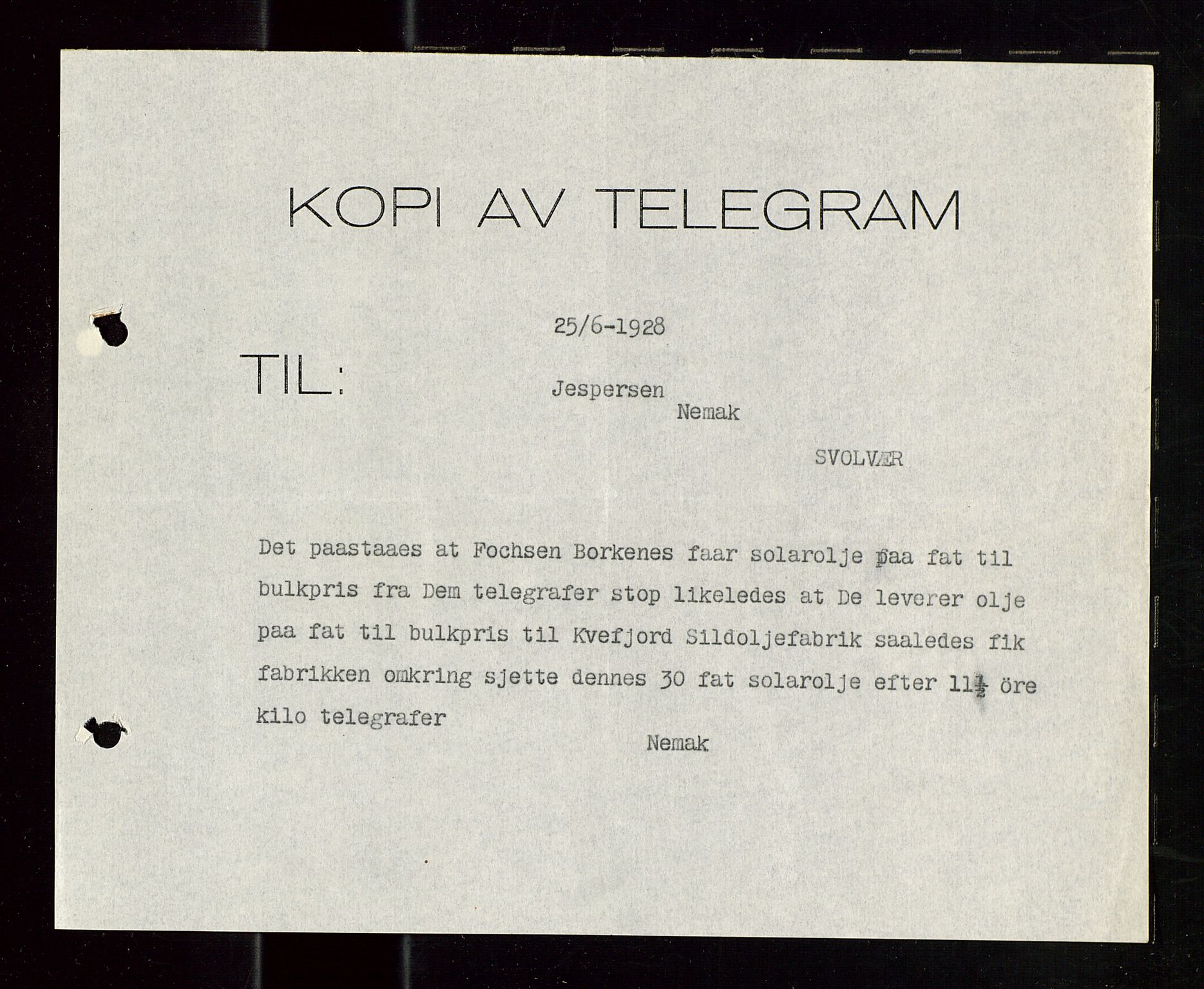 Pa 1521 - A/S Norske Shell, SAST/A-101915/E/Ea/Eaa/L0023: Sjefskorrespondanse, 1928, p. 17