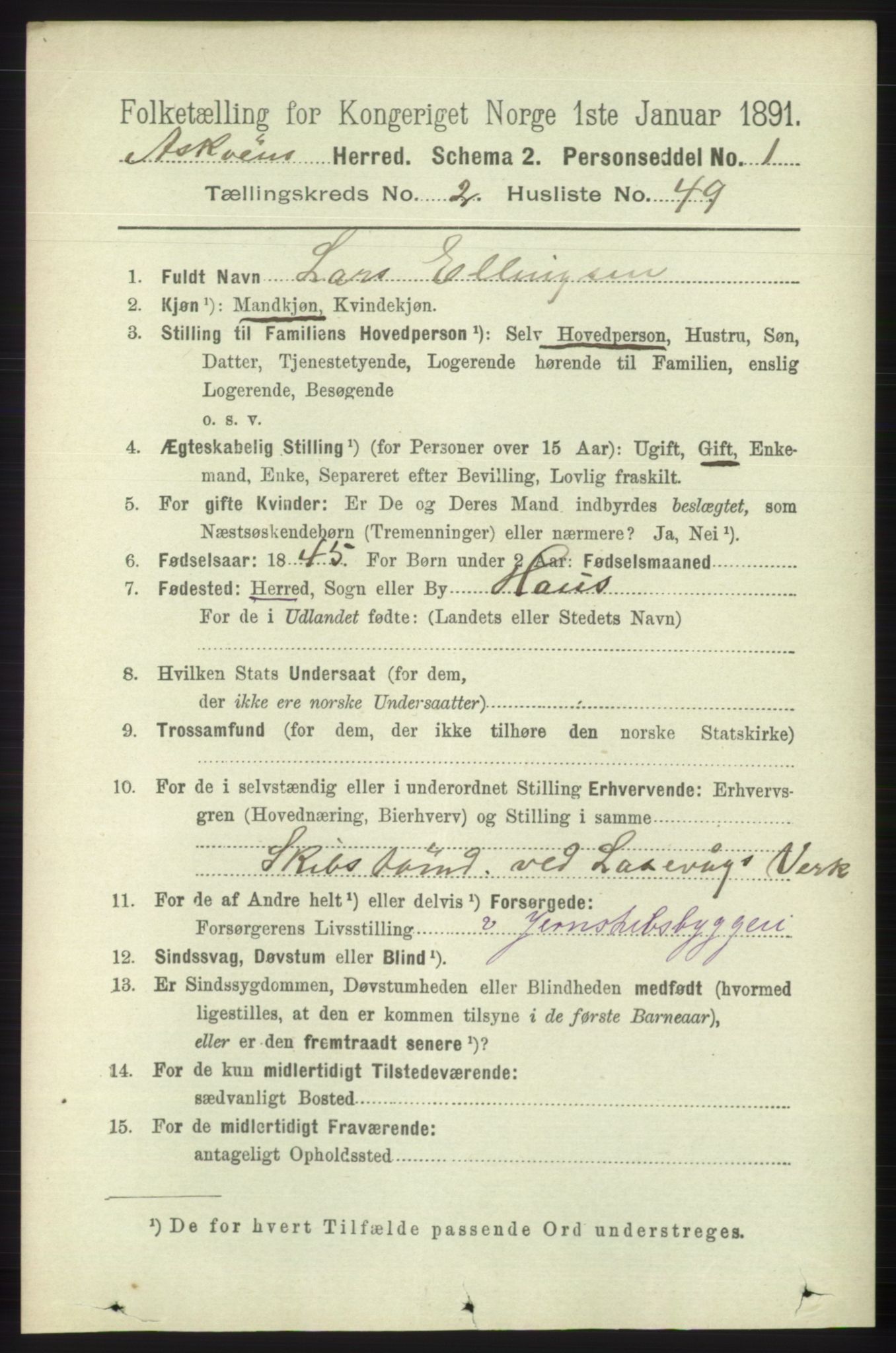 RA, 1891 census for 1247 Askøy, 1891, p. 1819