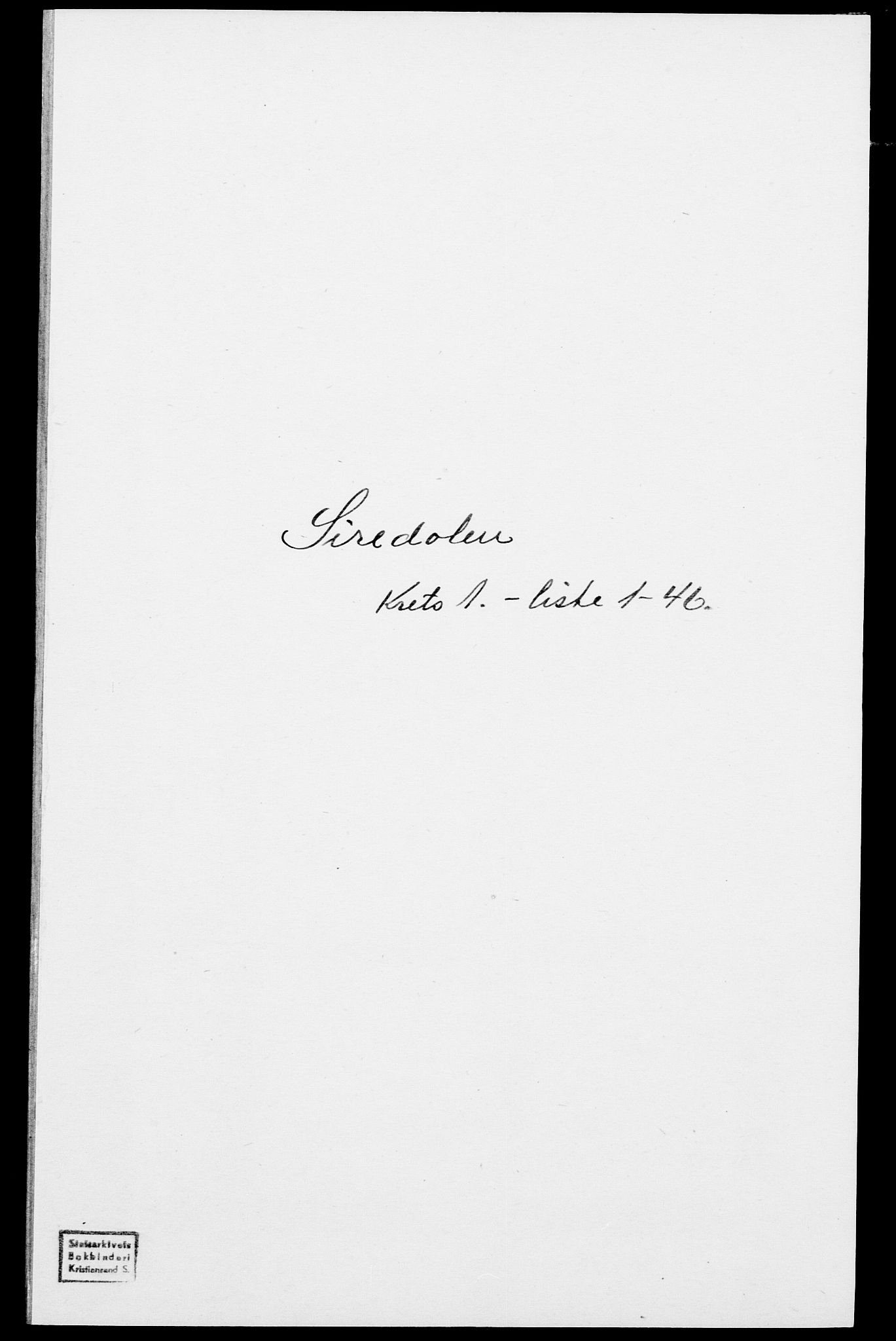SAK, 1875 census for 1046P Sirdal, 1875, p. 40