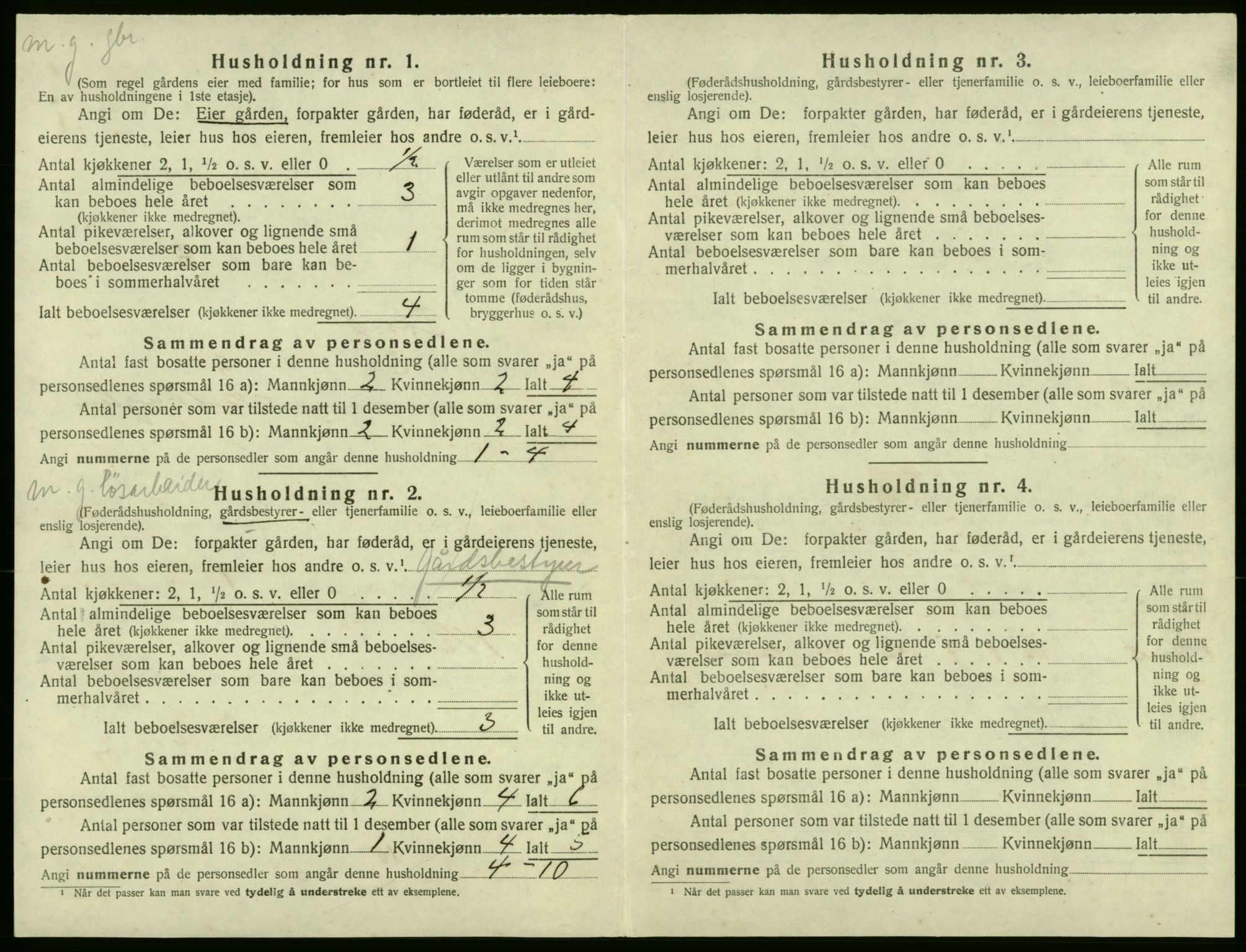 SAB, 1920 census for Stord, 1920, p. 105