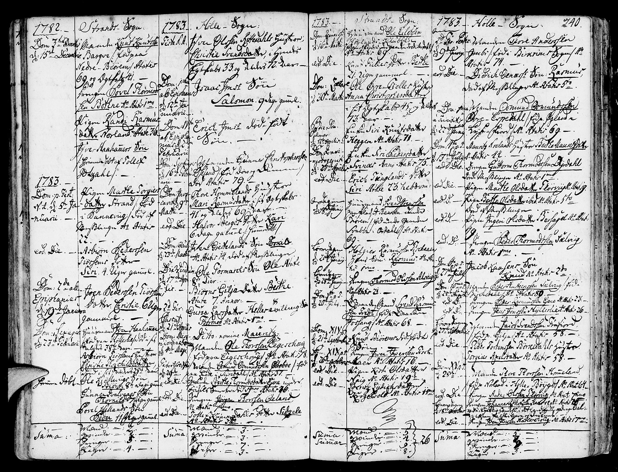 Strand sokneprestkontor, SAST/A-101828/H/Ha/Haa/L0003: Parish register (official) no. A 3, 1769-1816, p. 240