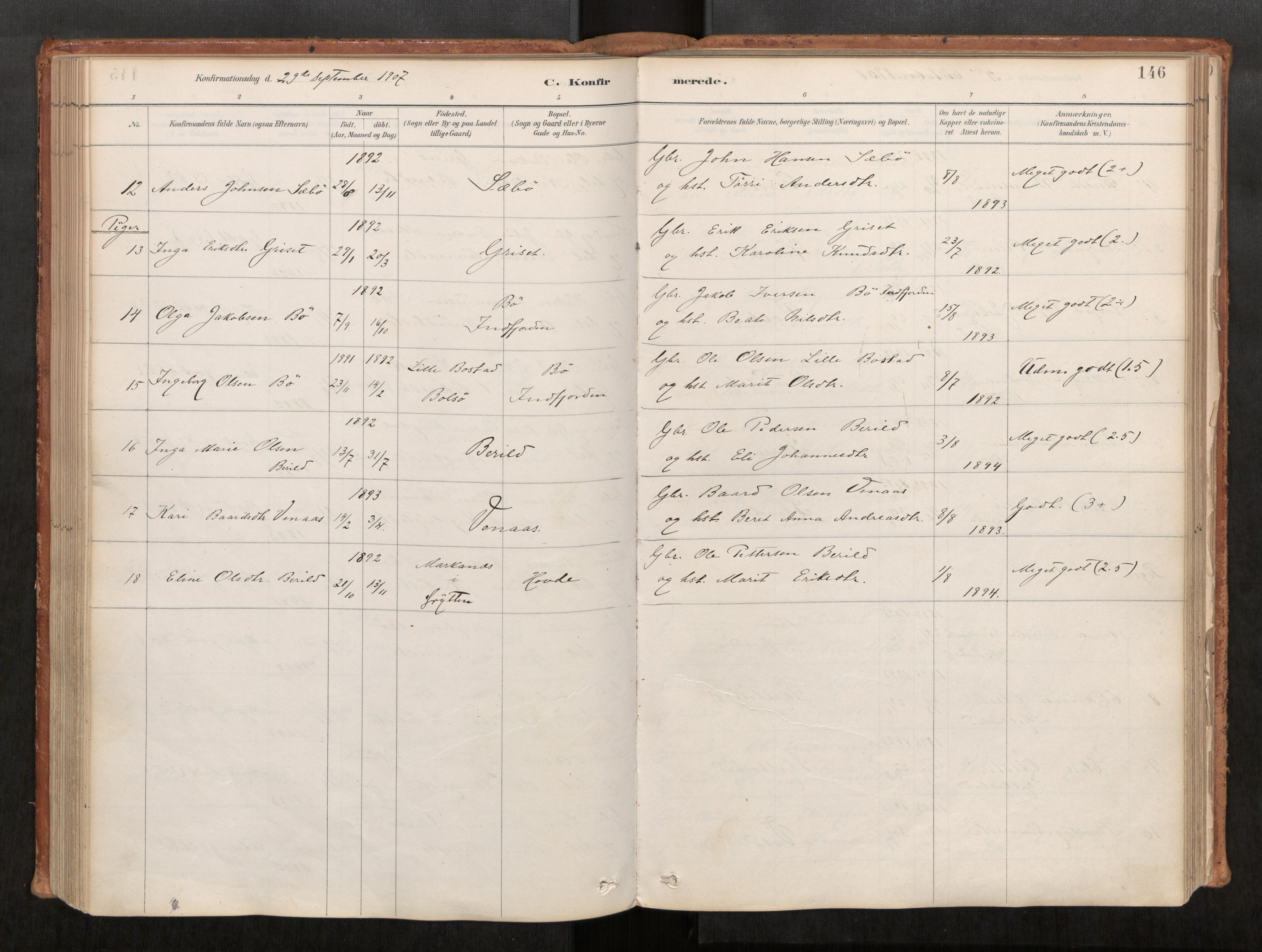 Ministerialprotokoller, klokkerbøker og fødselsregistre - Møre og Romsdal, SAT/A-1454/543/L0568: Parish register (official) no. 543A03, 1885-1915, p. 146