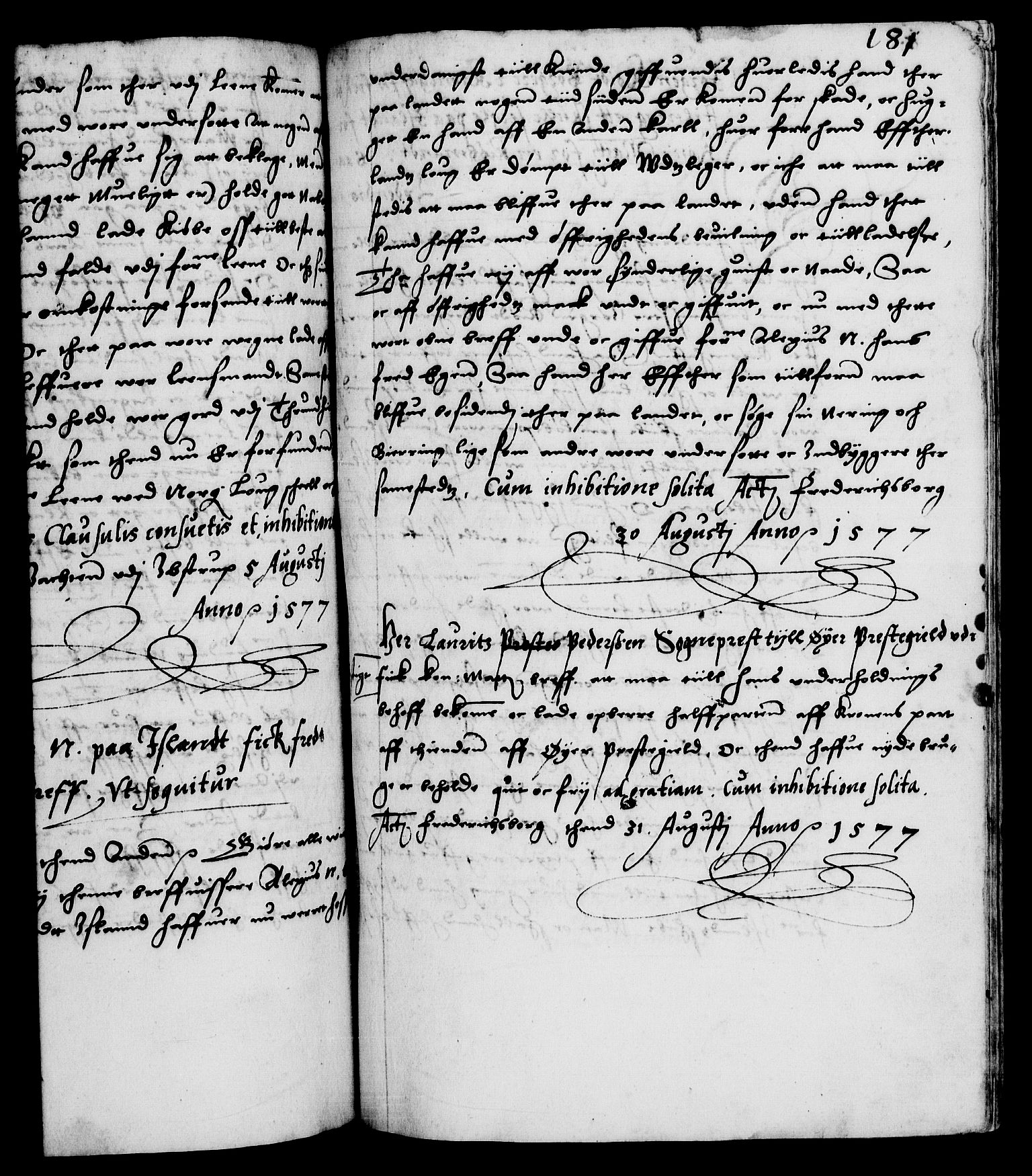 Danske Kanselli 1572-1799, RA/EA-3023/F/Fc/Fca/Fcaa/L0001: Norske registre (mikrofilm), 1572-1588, p. 181a
