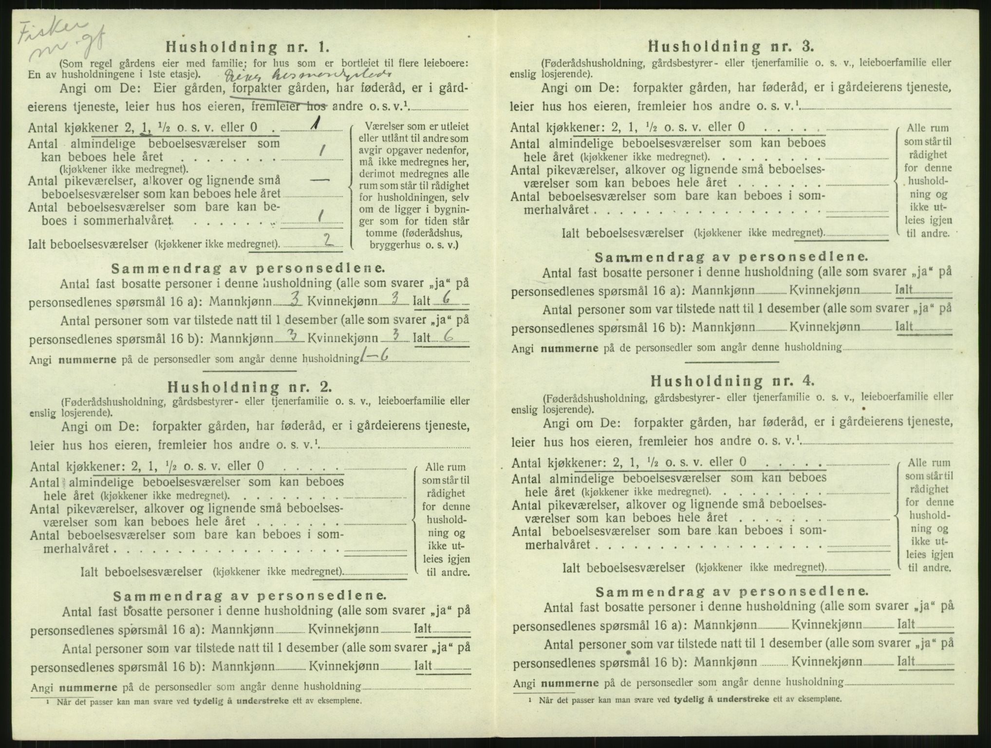 SAT, 1920 census for Aure, 1920, p. 687