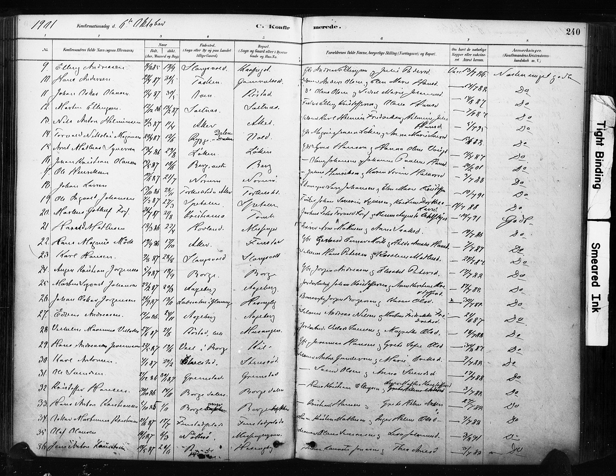 Råde prestekontor kirkebøker, SAO/A-2009/F/Fa/L0007: Parish register (official) no. 7, 1878-1902, p. 240