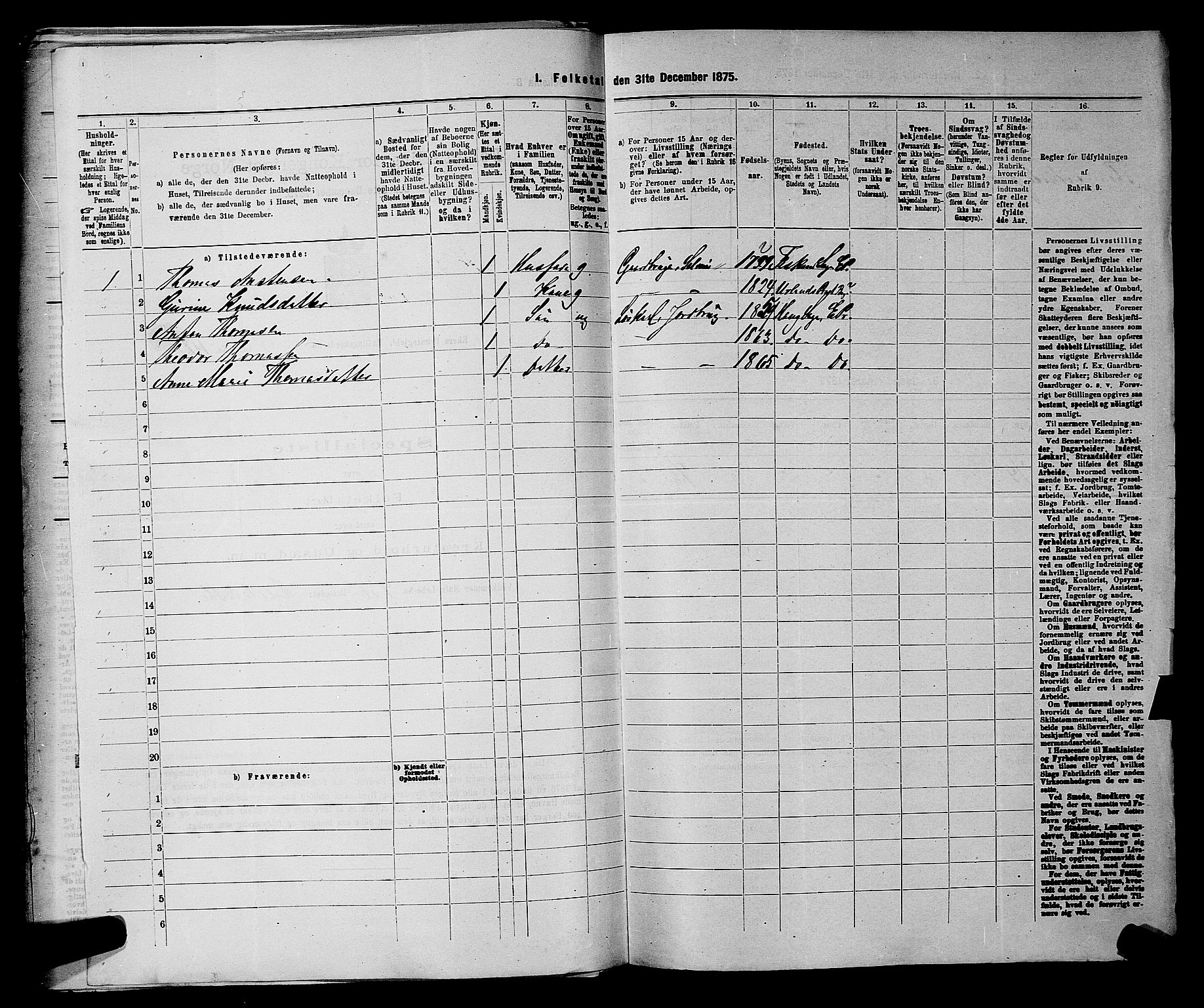 SAKO, 1875 census for 0624P Eiker, 1875, p. 1087