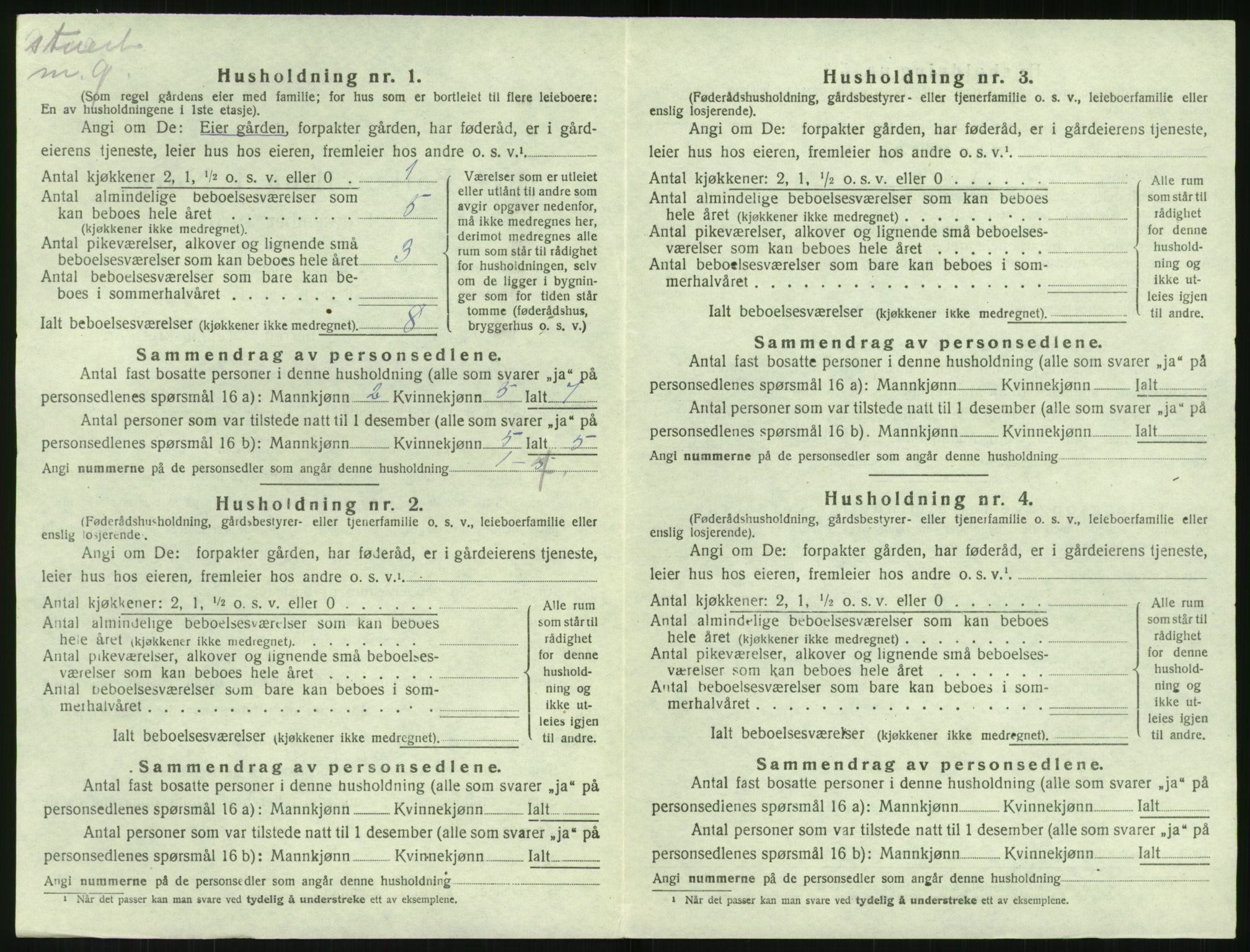 SAK, 1920 census for Dypvåg, 1920, p. 298
