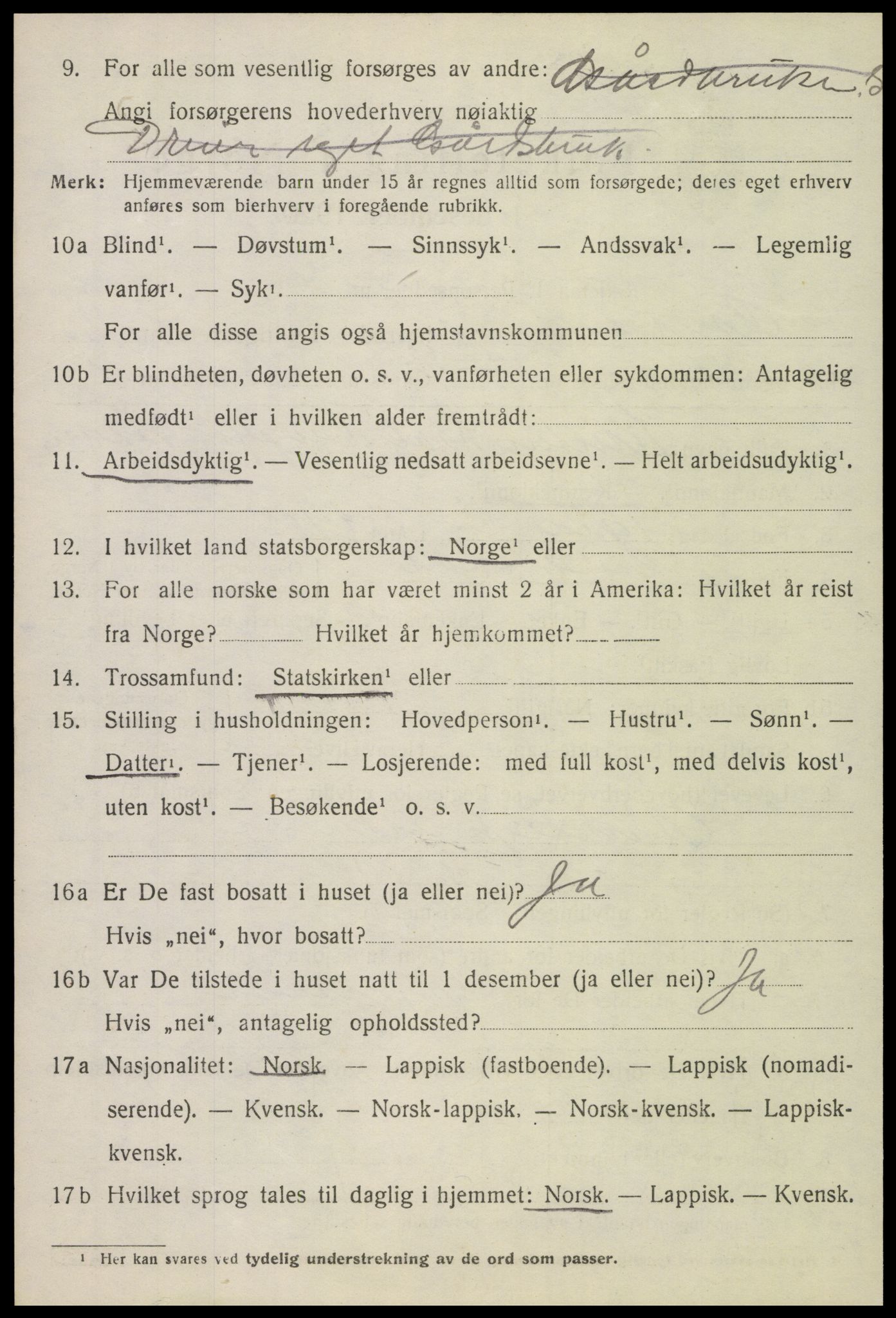 SAT, 1920 census for Gildeskål, 1920, p. 5793