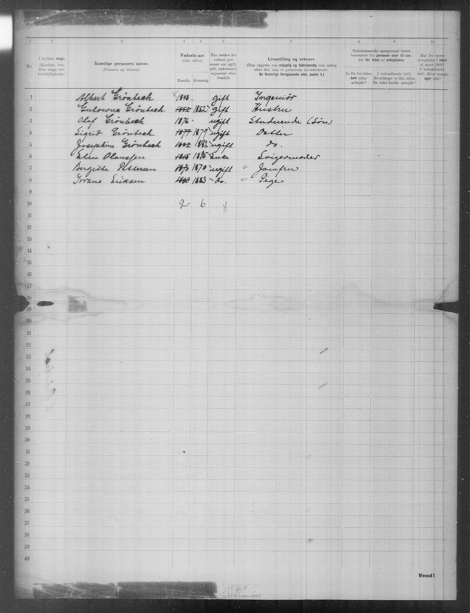 OBA, Municipal Census 1903 for Kristiania, 1903, p. 11591