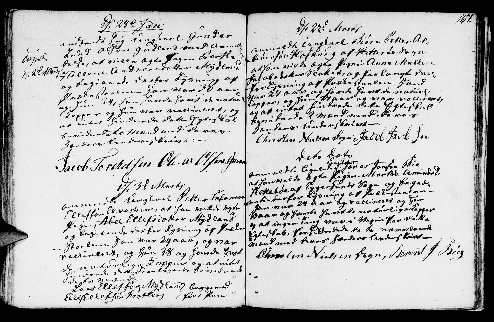 Sokndal sokneprestkontor, AV/SAST-A-101808: Parish register (official) no. A 5, 1806-1826, p. 167