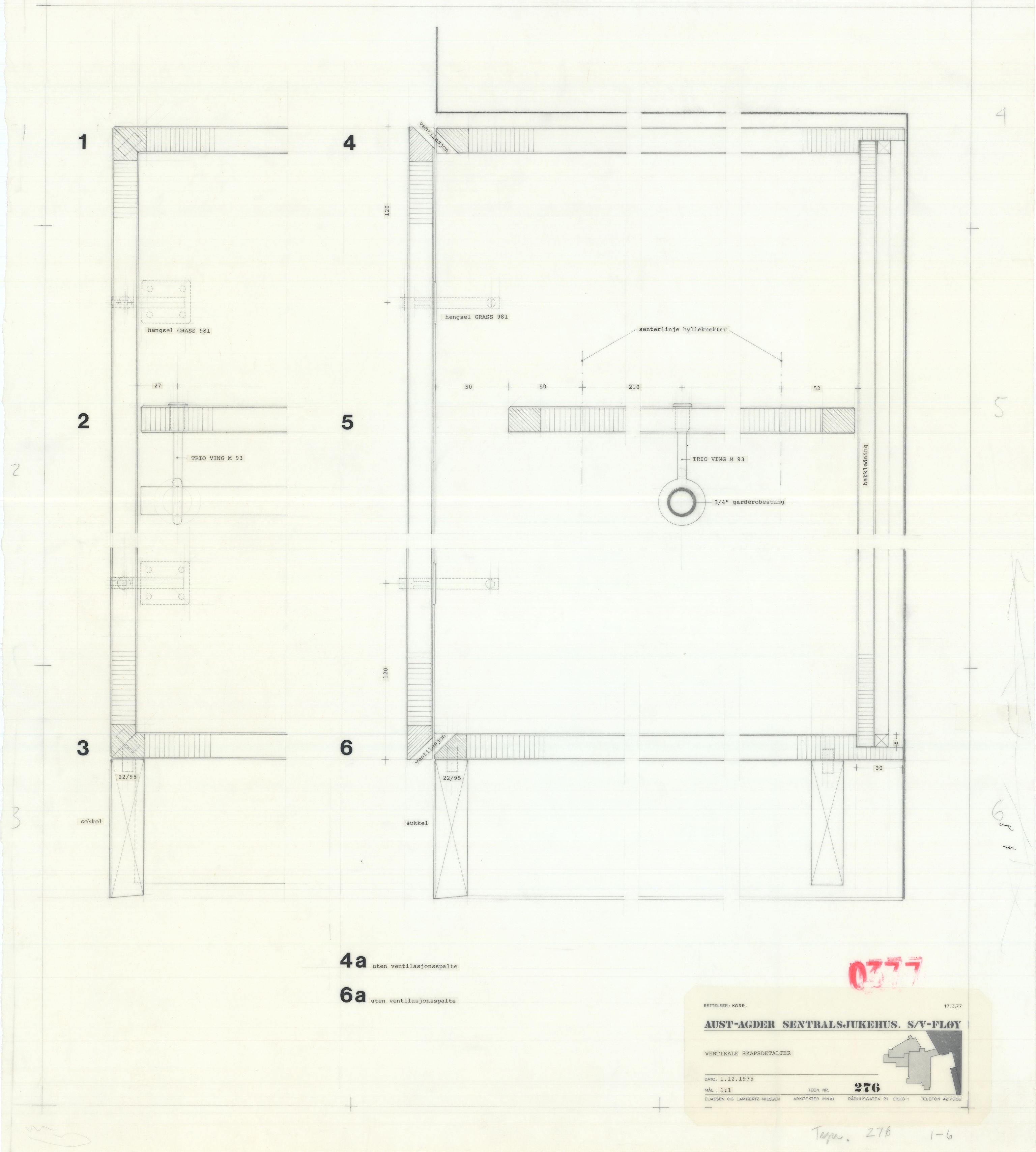 Eliassen og Lambertz-Nilssen Arkitekter, AAKS/PA-2983/T/T03/L0005: Tegningskogger 377, 1974-1978, p. 2