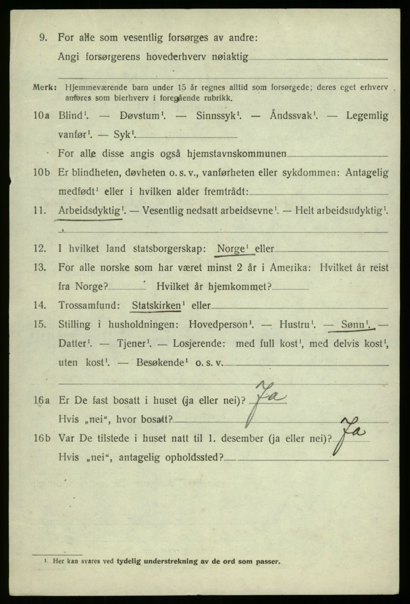 SAB, 1920 census for Davik, 1920, p. 2952