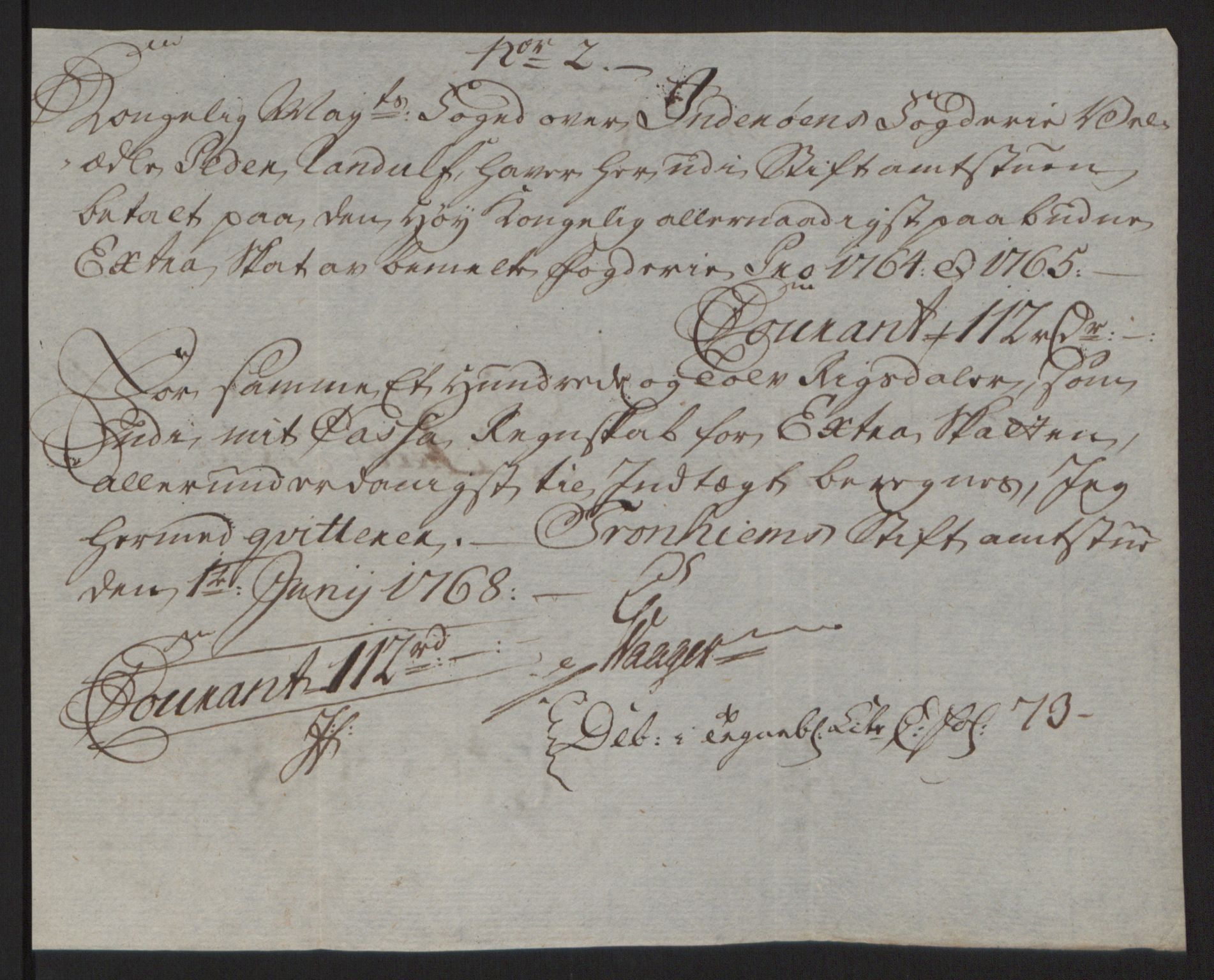 Rentekammeret inntil 1814, Reviderte regnskaper, Fogderegnskap, AV/RA-EA-4092/R63/L4420: Ekstraskatten Inderøy, 1762-1772, p. 185