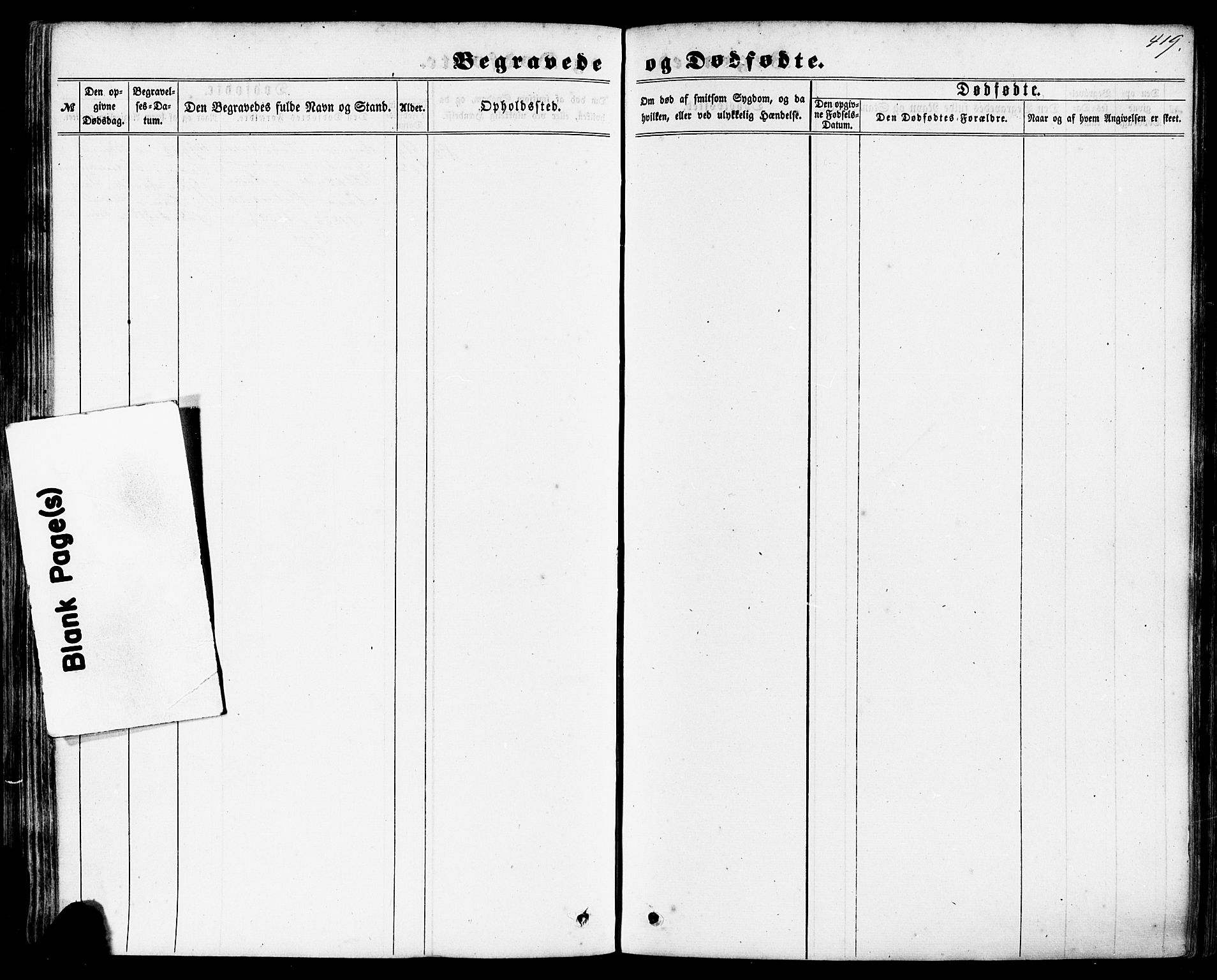 Skjold sokneprestkontor, AV/SAST-A-101847/H/Ha/Haa/L0008: Parish register (official) no. A 8, 1856-1882, p. 419