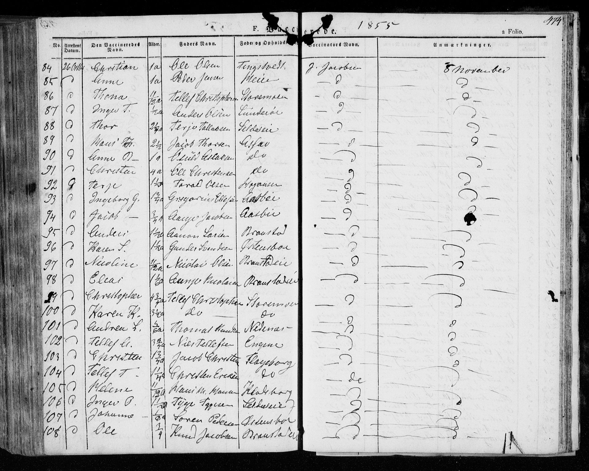 Øyestad sokneprestkontor, AV/SAK-1111-0049/F/Fa/L0013: Parish register (official) no. A 13, 1827-1842, p. 474