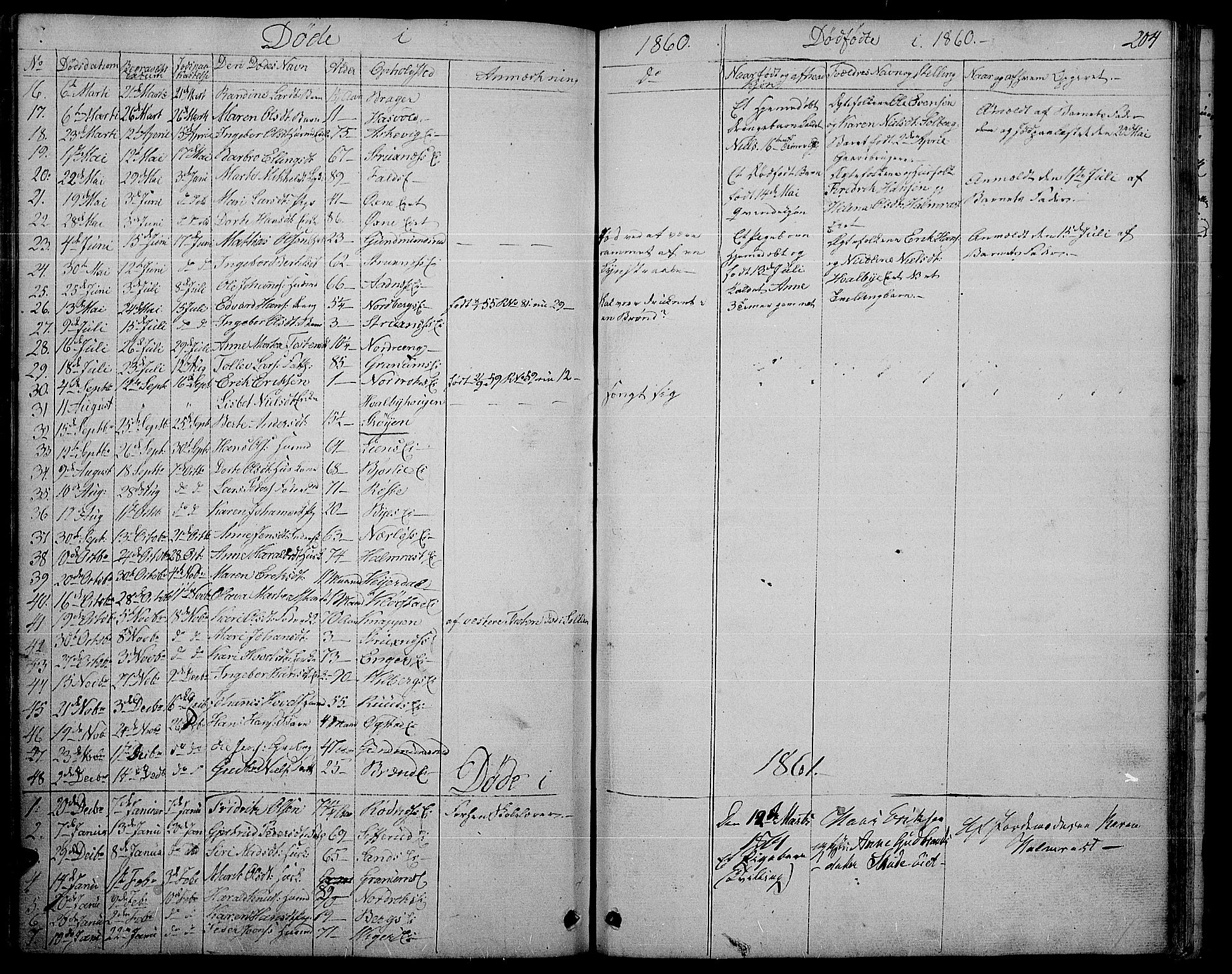 Søndre Land prestekontor, SAH/PREST-122/L/L0001: Parish register (copy) no. 1, 1849-1883, p. 204