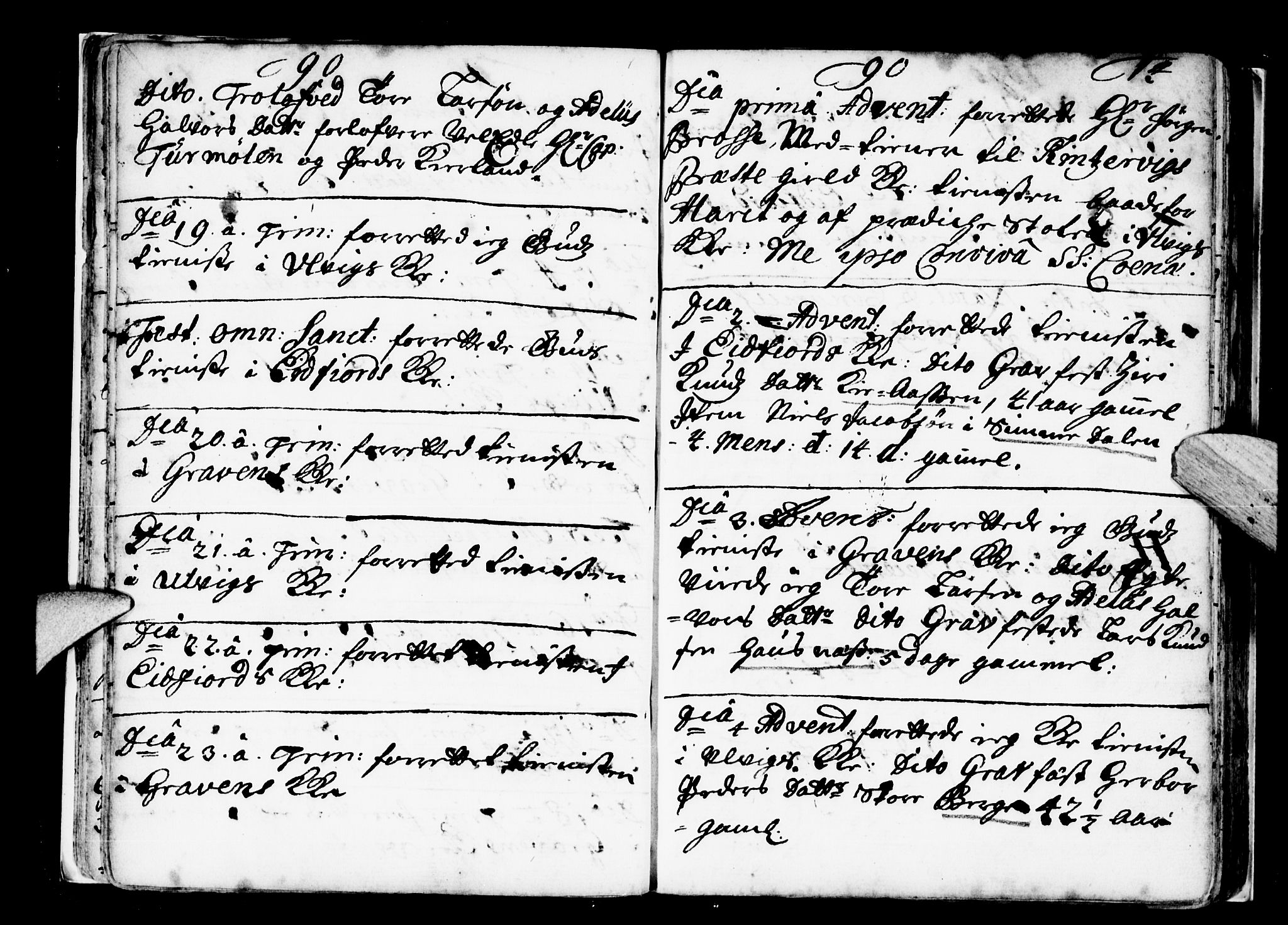 Ulvik sokneprestembete, AV/SAB-A-78801/H/Haa: Parish register (official) no. A 2, 1689-1706, p. 14