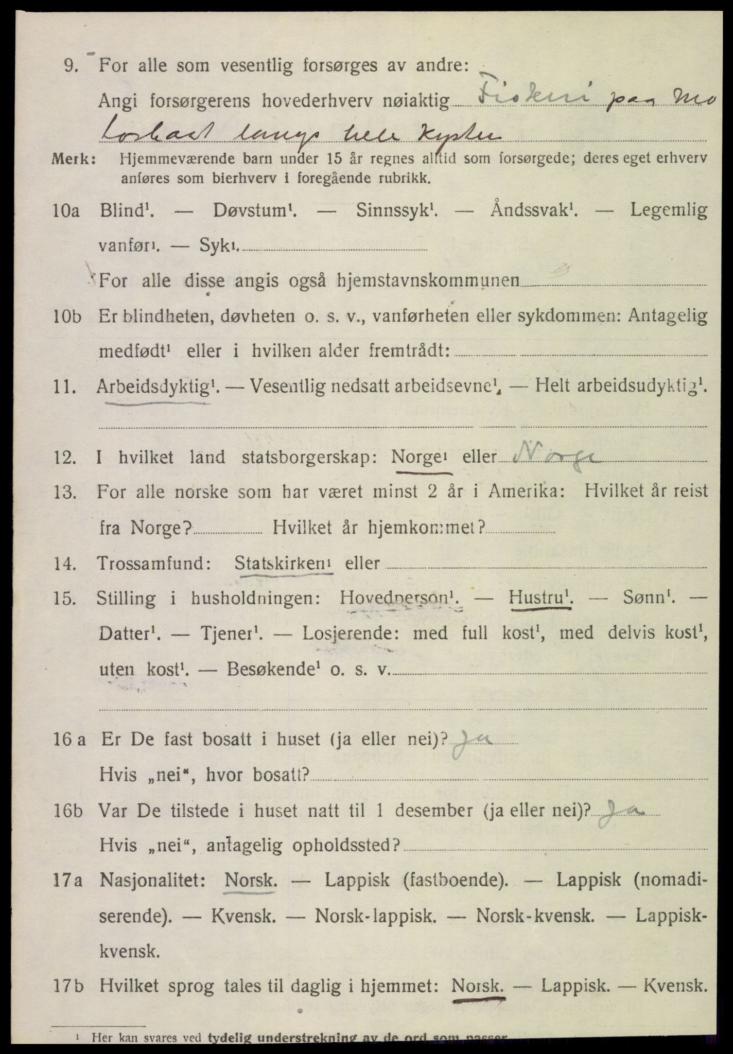 SAT, 1920 census for Rødøy, 1920, p. 4213