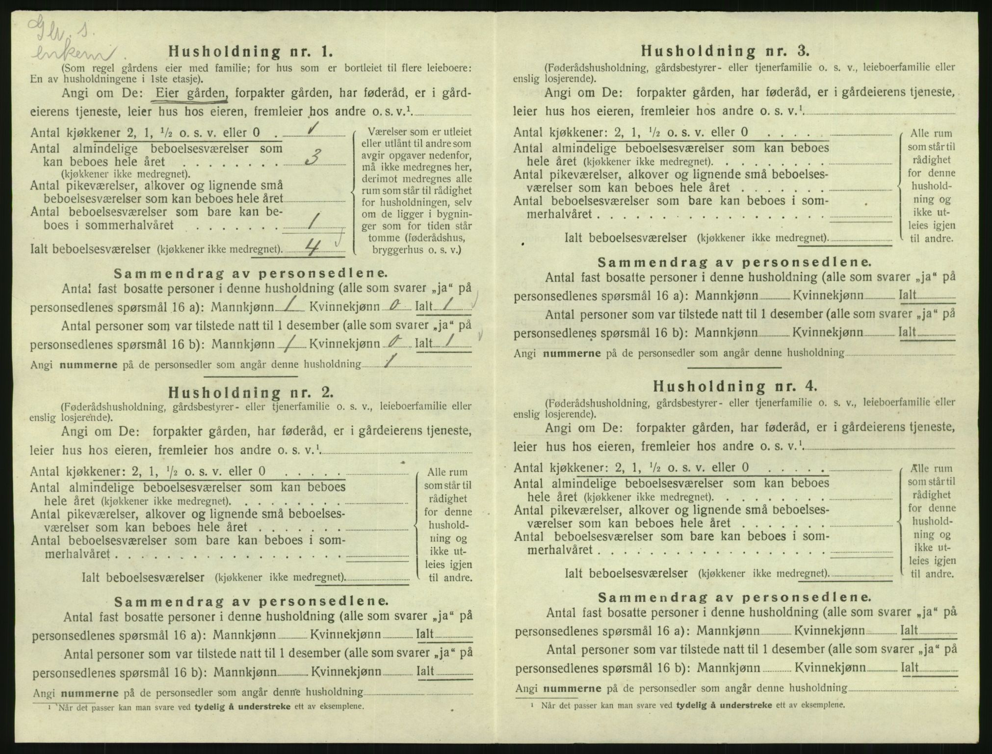 SAK, 1920 census for Åseral, 1920, p. 511